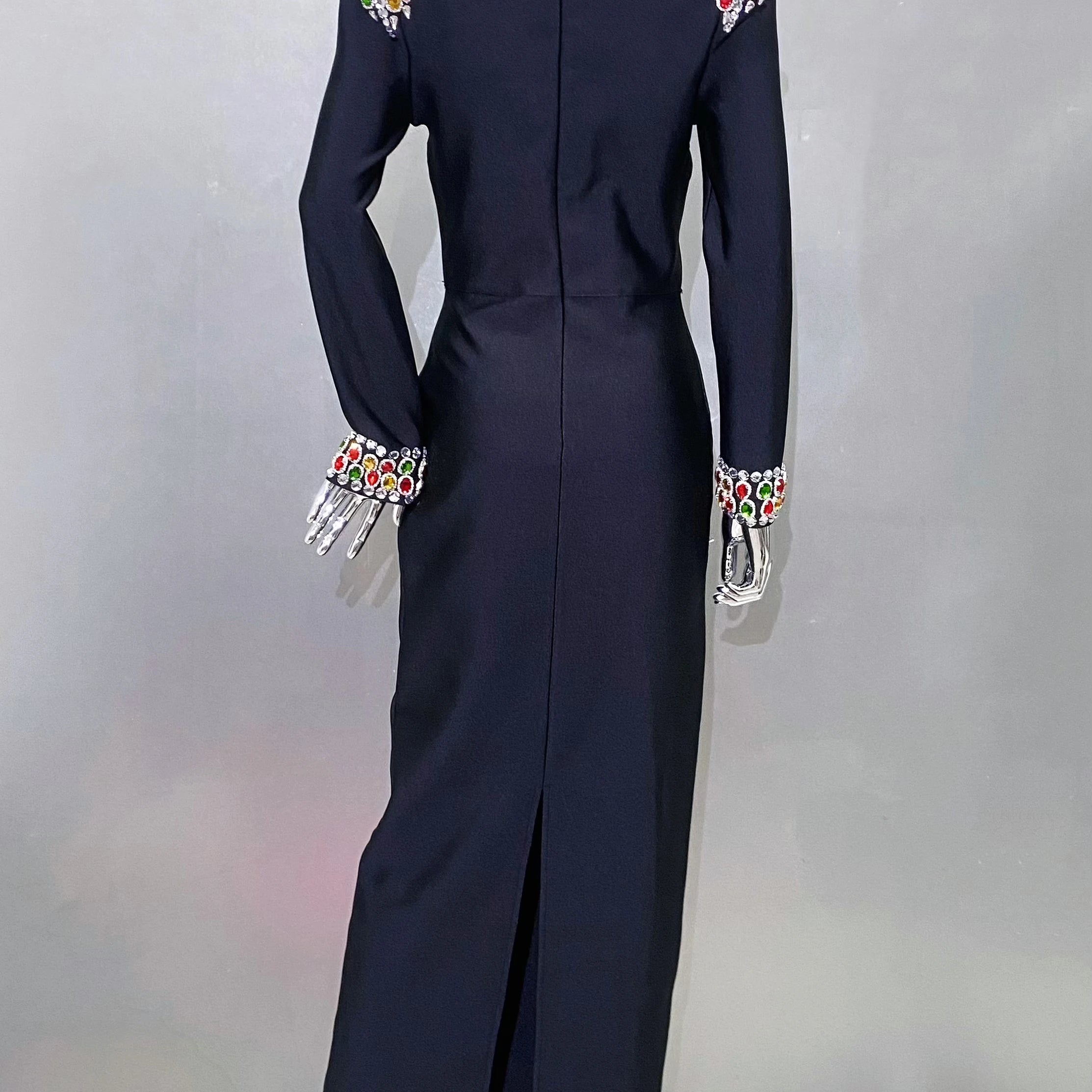 Luxury Colorful Diamonds Sexy Square Collar Black Bandage Dress Fashion Woman Evening dress Celebrity Cocktail Party Outfit