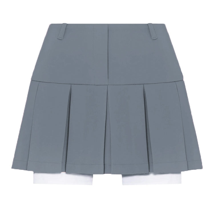 Taruxy Casual Two Piece Sets Women's Fall Outfits 2022 New Black Matching Sets With Skirt And Blazer Cropped Top Suit For Women Only Grey Skirts