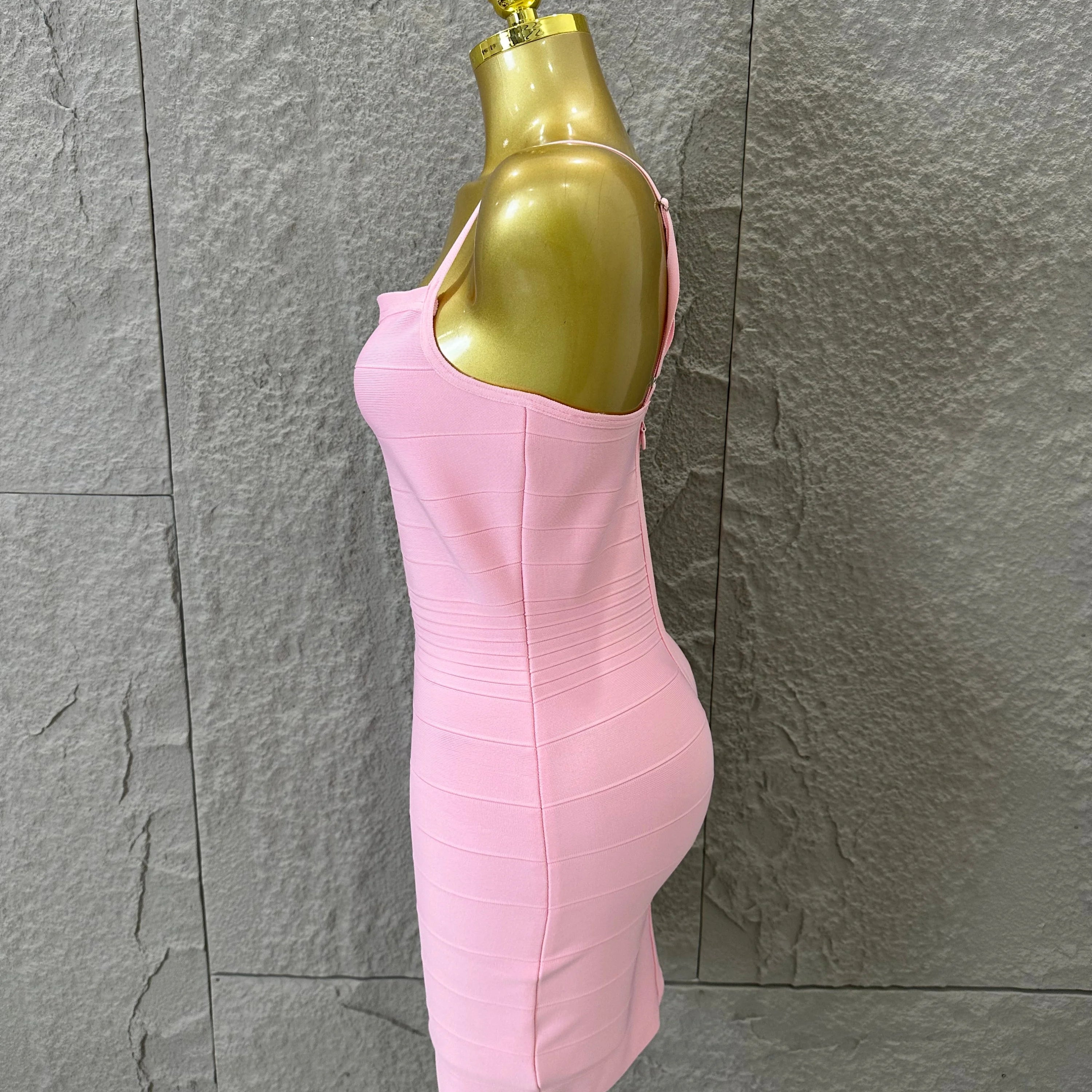 Chic Burgundy Bandage Mini Dress Women Spaghetti Strap Square Neck Bodycon Formal Event Casual Wear Costume