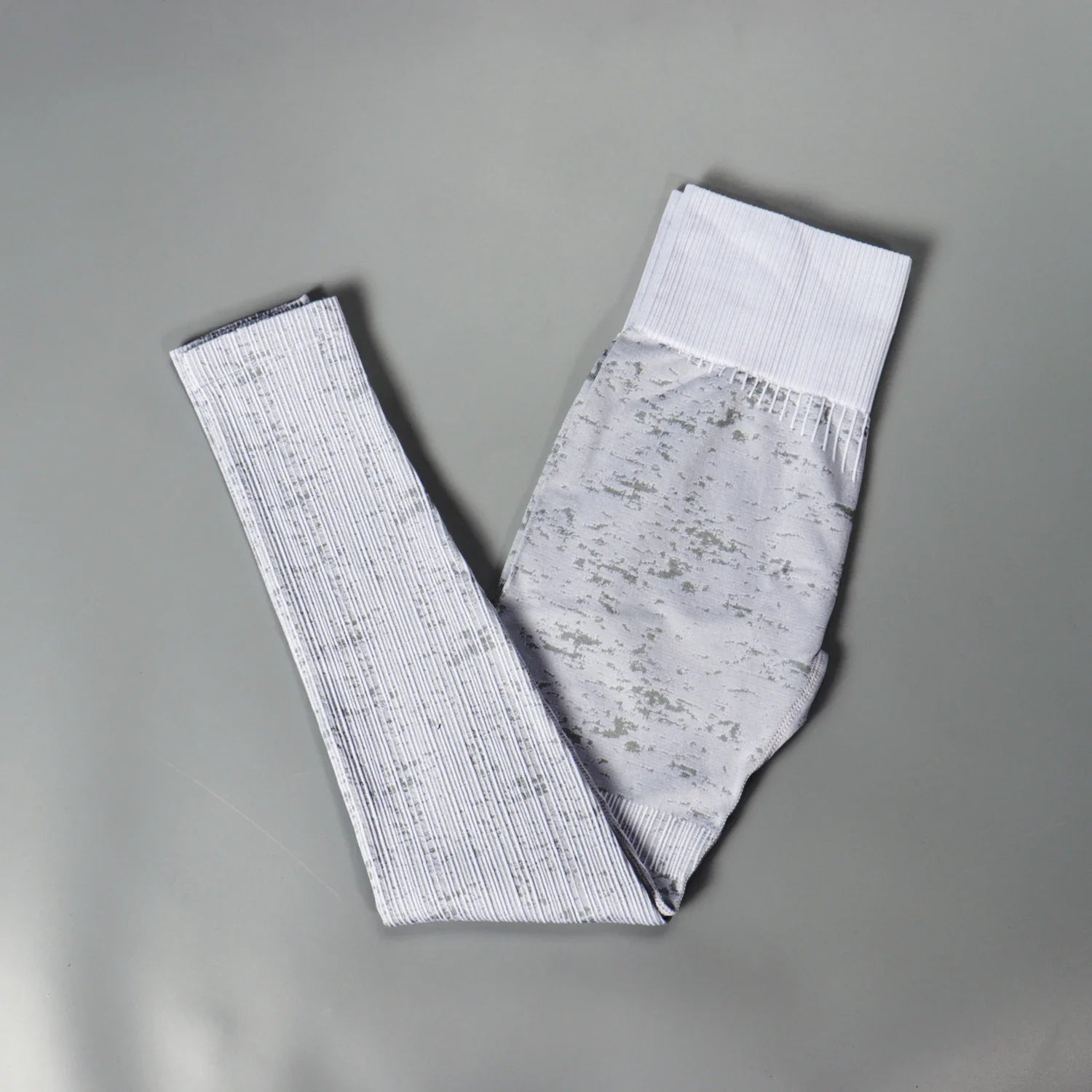 Rid Seamless Yoga Set Women 2pcs Two Piece Long Sleeve Crop Top T-Shirt Leggings Outfit Clothes Gym Wear Fitness Suit Sport Sets Gray Leggings