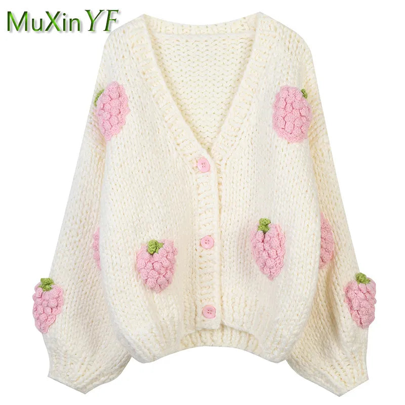 Women's 2024 Autumn Winter New Denim Pants Matching Set Korean Elegant Knitted Sweater Cardigan+Shirt+Letter Jeans 3 Piece Suit