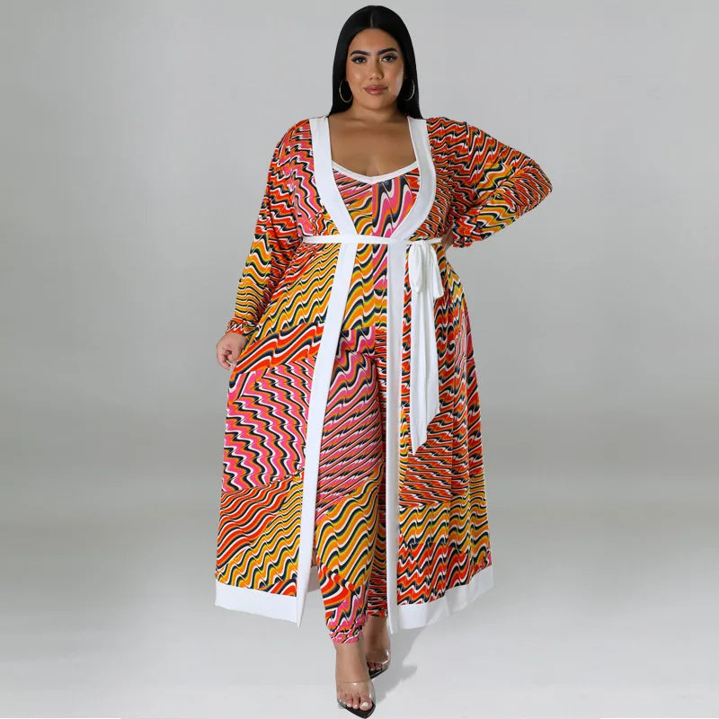 218290 Plus Size Women's Clothing 2025 Autumn New Item Long Sleeved Top with Pants Set New Product