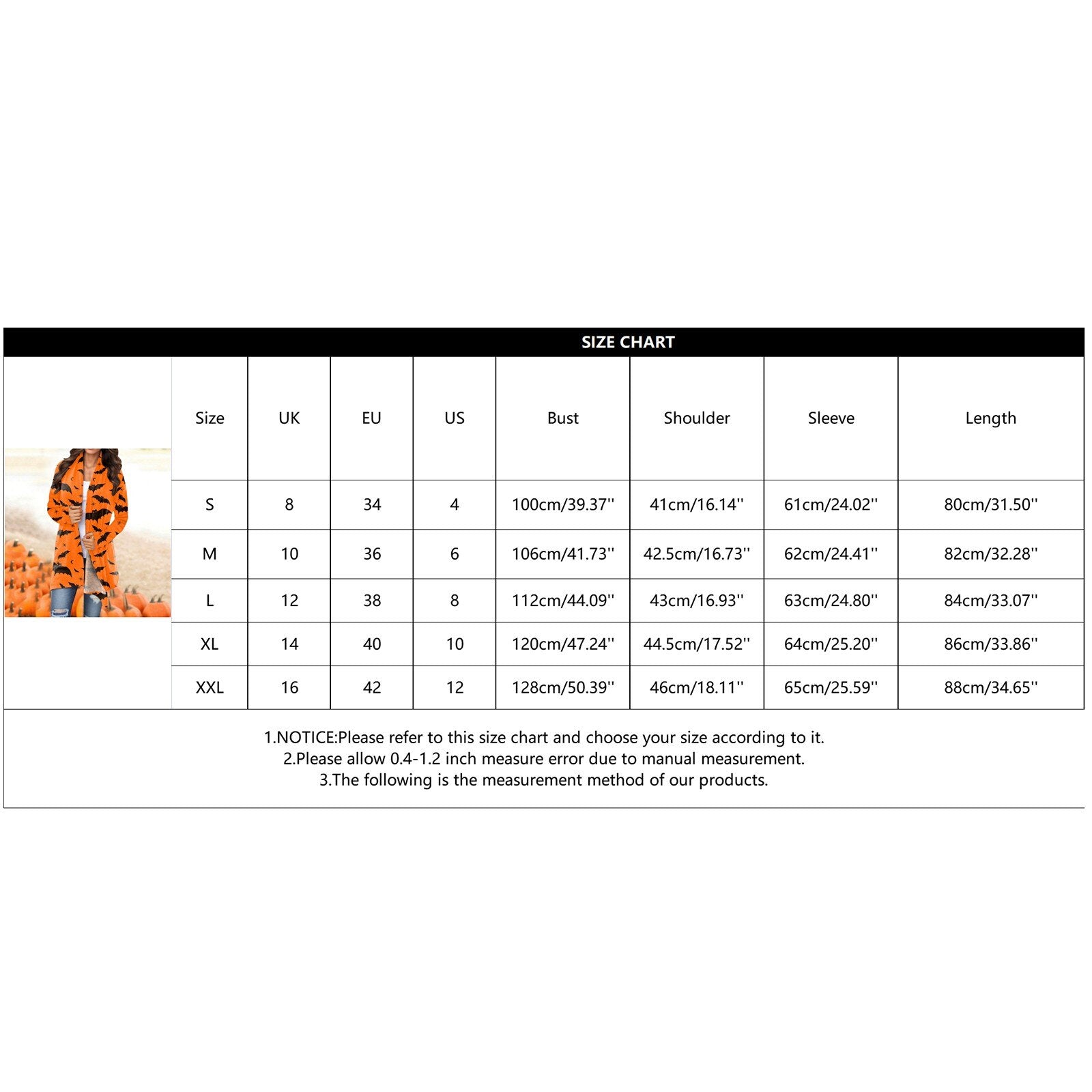 Women Halloween Cardigan Coat Fashionable Pumpkin Animal Cat Vat Printing Jacket Long Sleeve Coat Female Autumn Winter Clothes