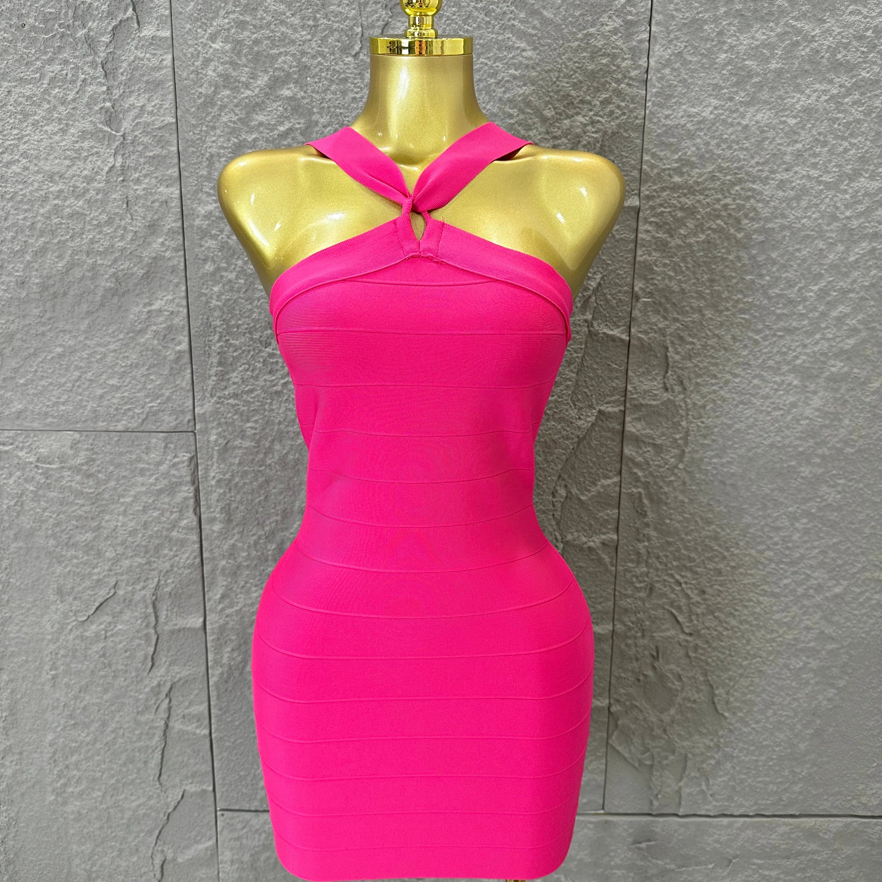 Sexy Deep V Red 3D Flower Applique Dress Slim Fit Bodycon Bandage Night Out Wedding Guest Club Cocktail Evening Party Outfit Rose Red