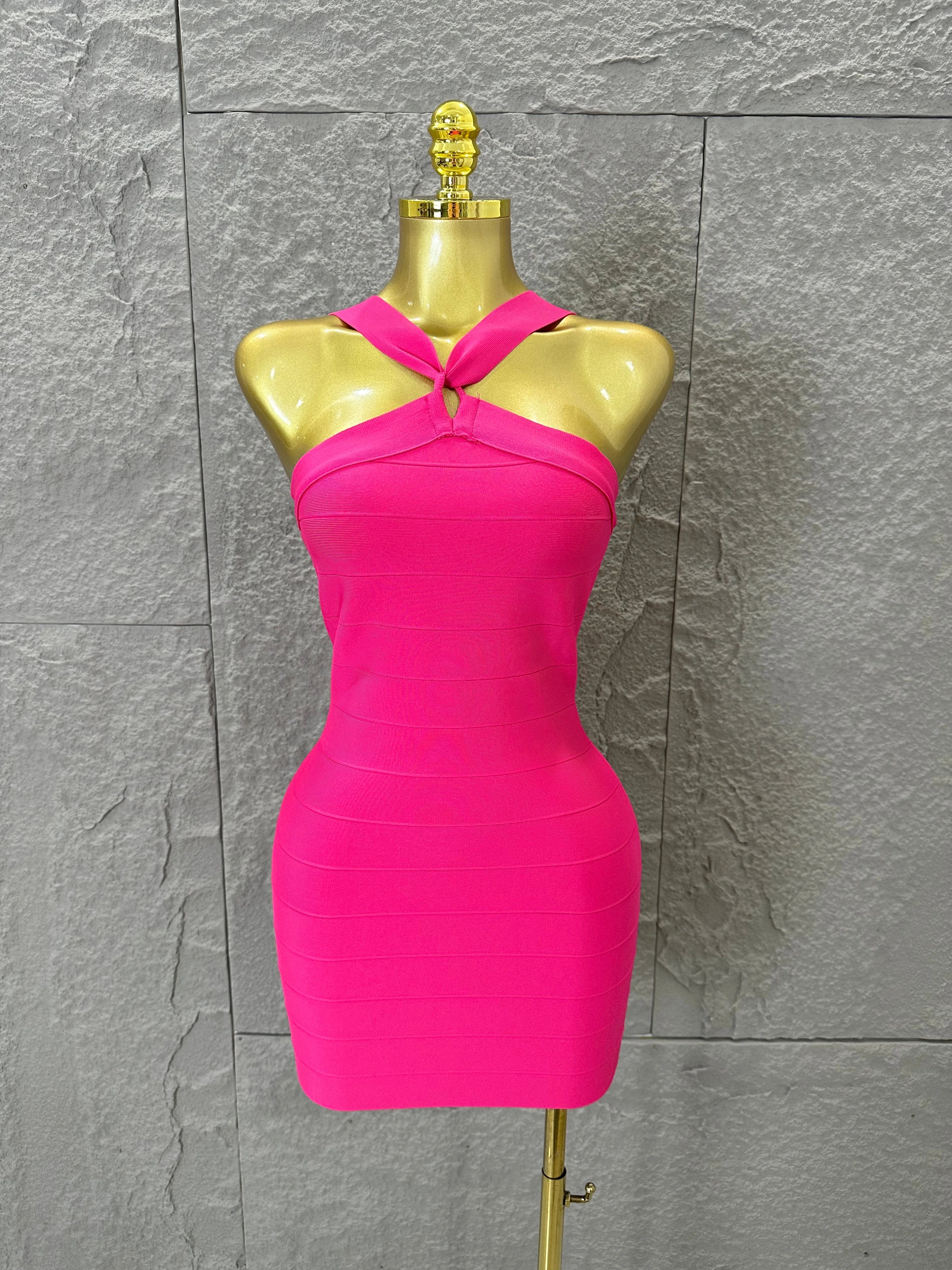 Sexy Deep V Red 3D Flower Applique Dress Slim Fit Bodycon Bandage Night Out Wedding Guest Club Cocktail Evening Party Outfit Rose Red