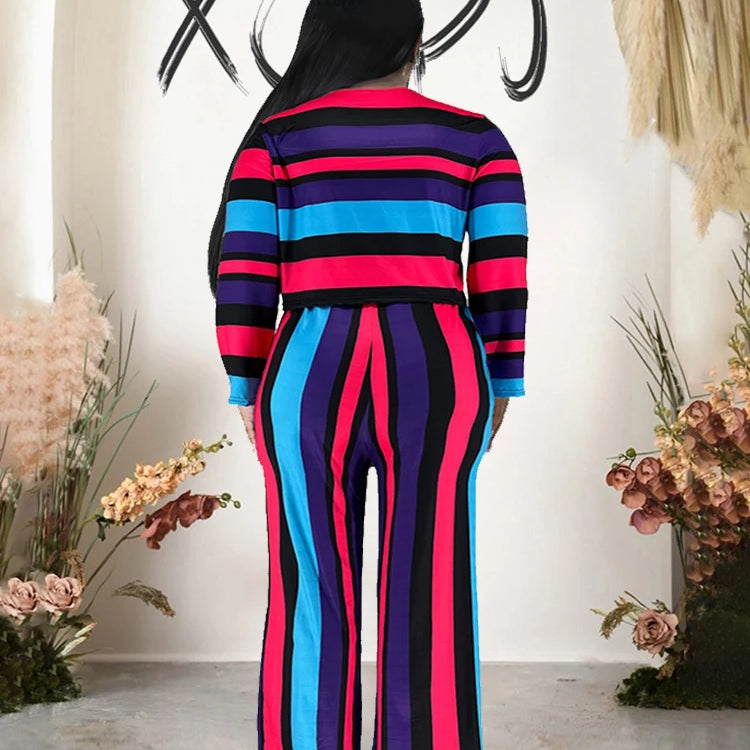 Curvy Woman Clothes Plus Size Autumn 2 Piece Outfit Set Elegant Pants and Blouse Set Ladies Casual Outfits