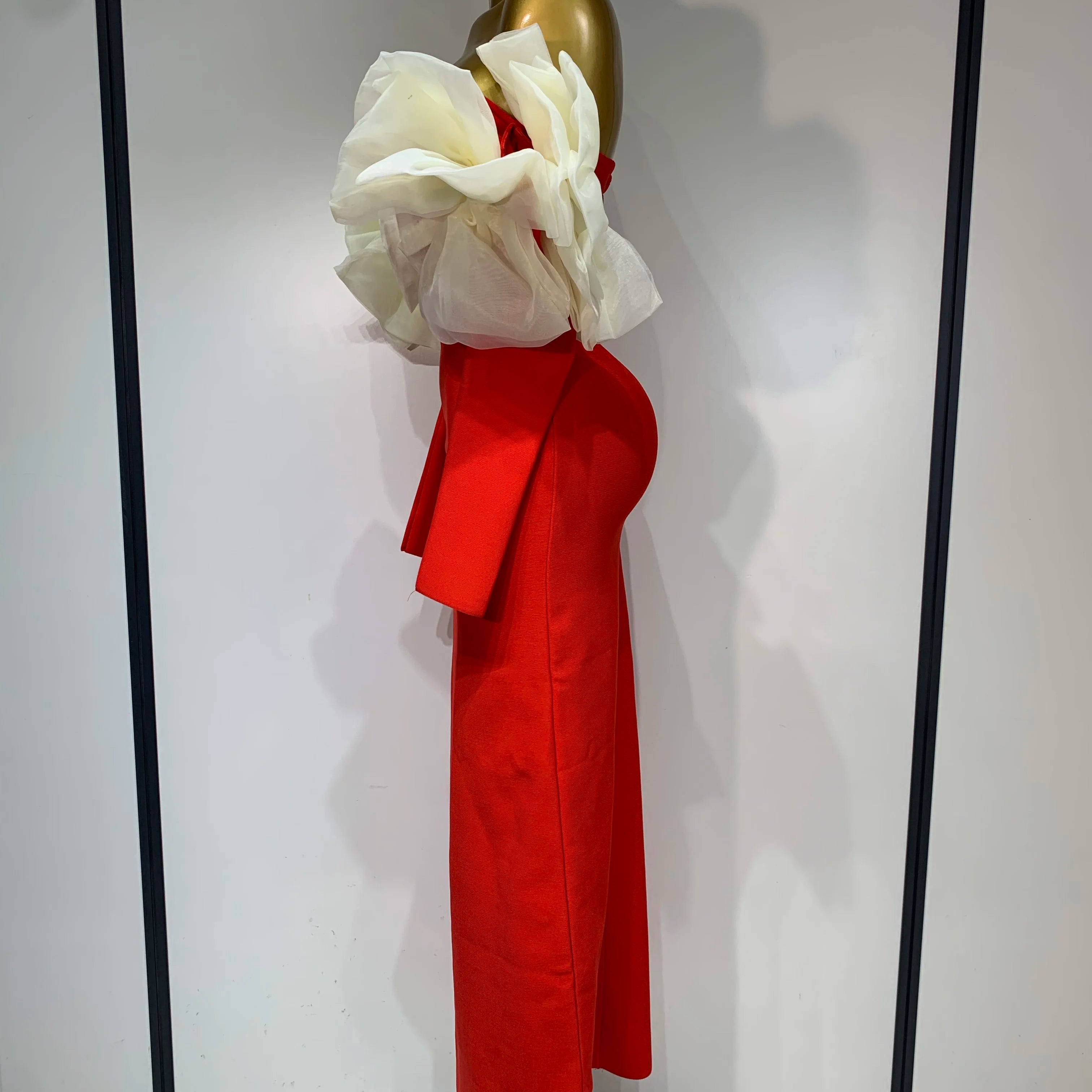 Sexy Off Shoulder Women Red Bodycon Bandage Dress 2025 Long Sleeved Celebrity Elegant Backless Dress Luxury Birthday Dresses