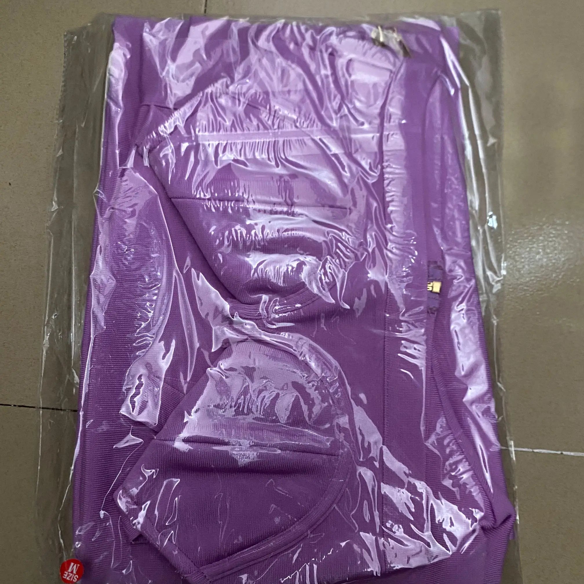 2024 Summer New Fashion Celebrity Sexy Bandage Two-piece Set Tight Short Top & High Waist Flared Trousers Pants Set Light Purple