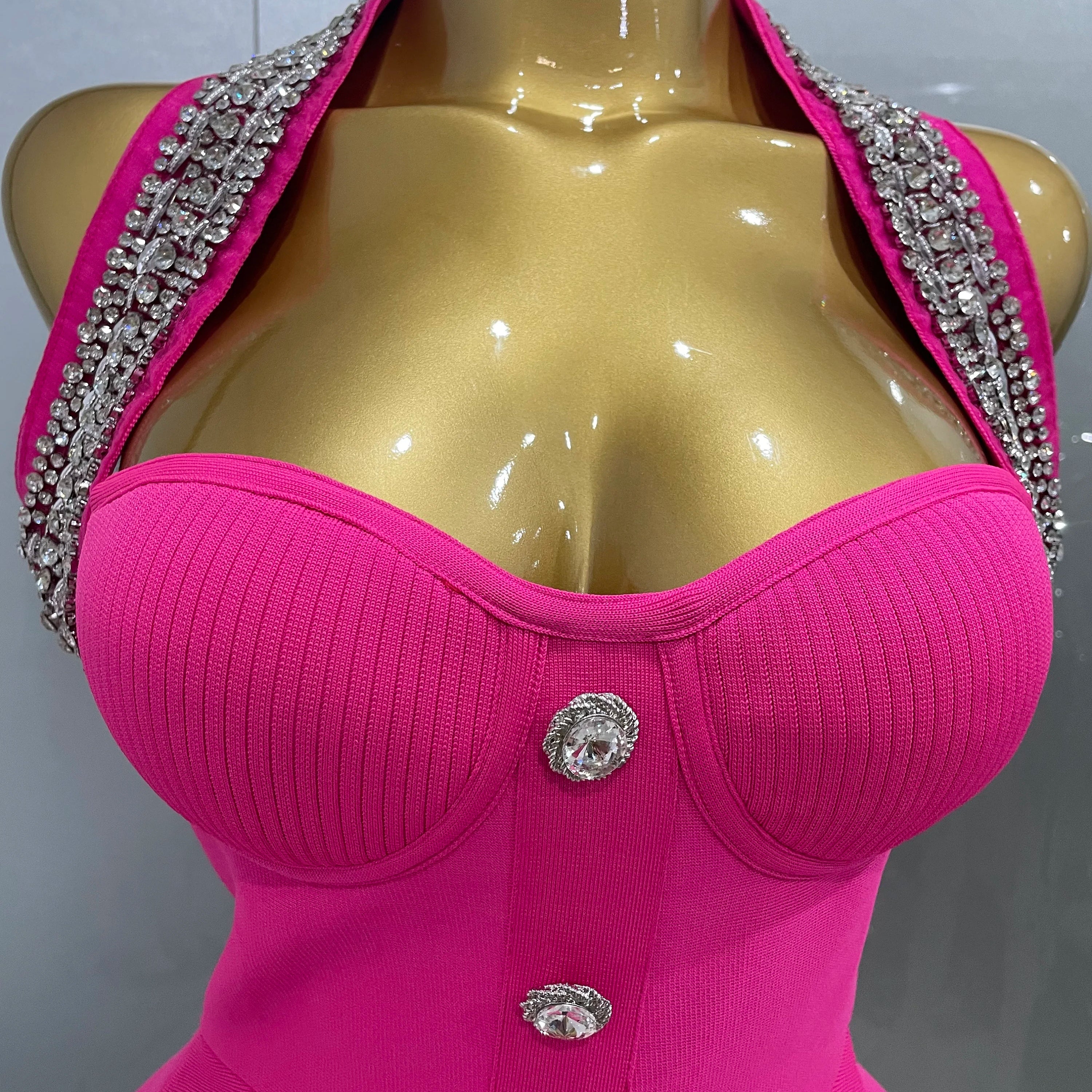 2025 Women Black Sexy Off the Shoulder Shinning Crystal Bodycon Bandage Long Dress Gloves Elegance Celebrate Evening Party Dress