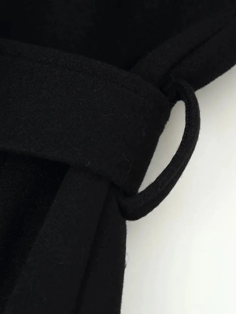 Women New Elegant Faux Fur Coat Women Lace Up Lapel Full Sleeves Fluffy Jackets Fashion Warm Outwears Lady