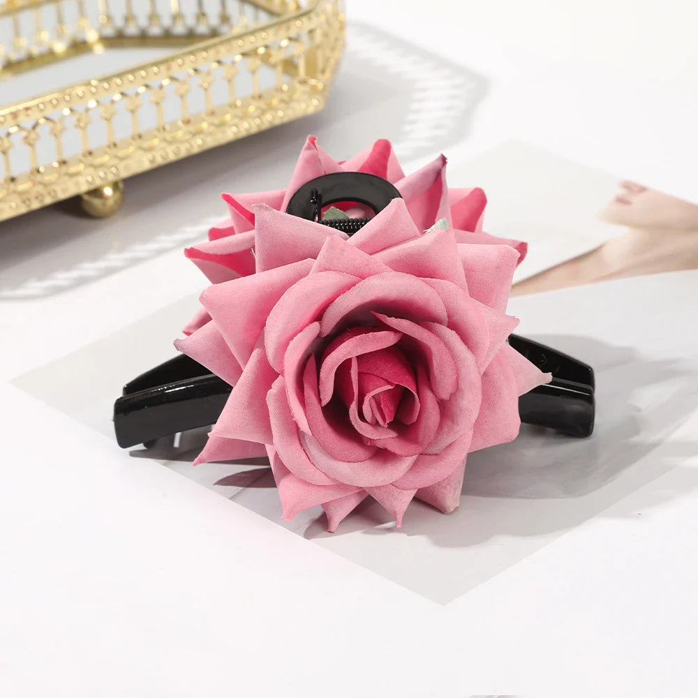 Haimeikang Large Size Flower Hair Clip Claws Hair Crab For Thick Hair Barrettes Hairpins Women Summer Fashion Hair Accessories 4192A-11CM