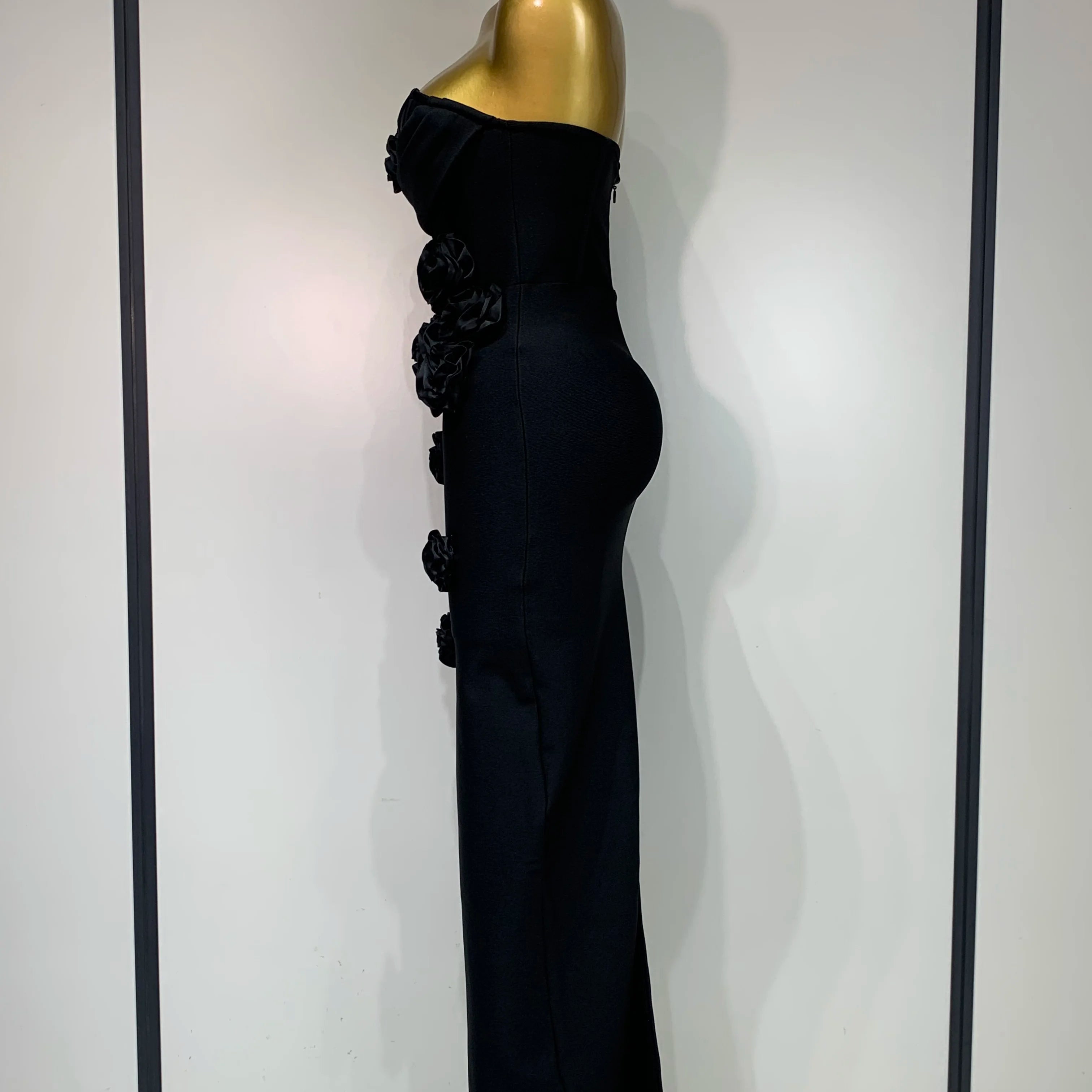 Women Sexy Strapless Florals Strapless Bodycon Bandage Dress Celebrity Elegant Festival Celebrate Evening Party Birthday Dresses