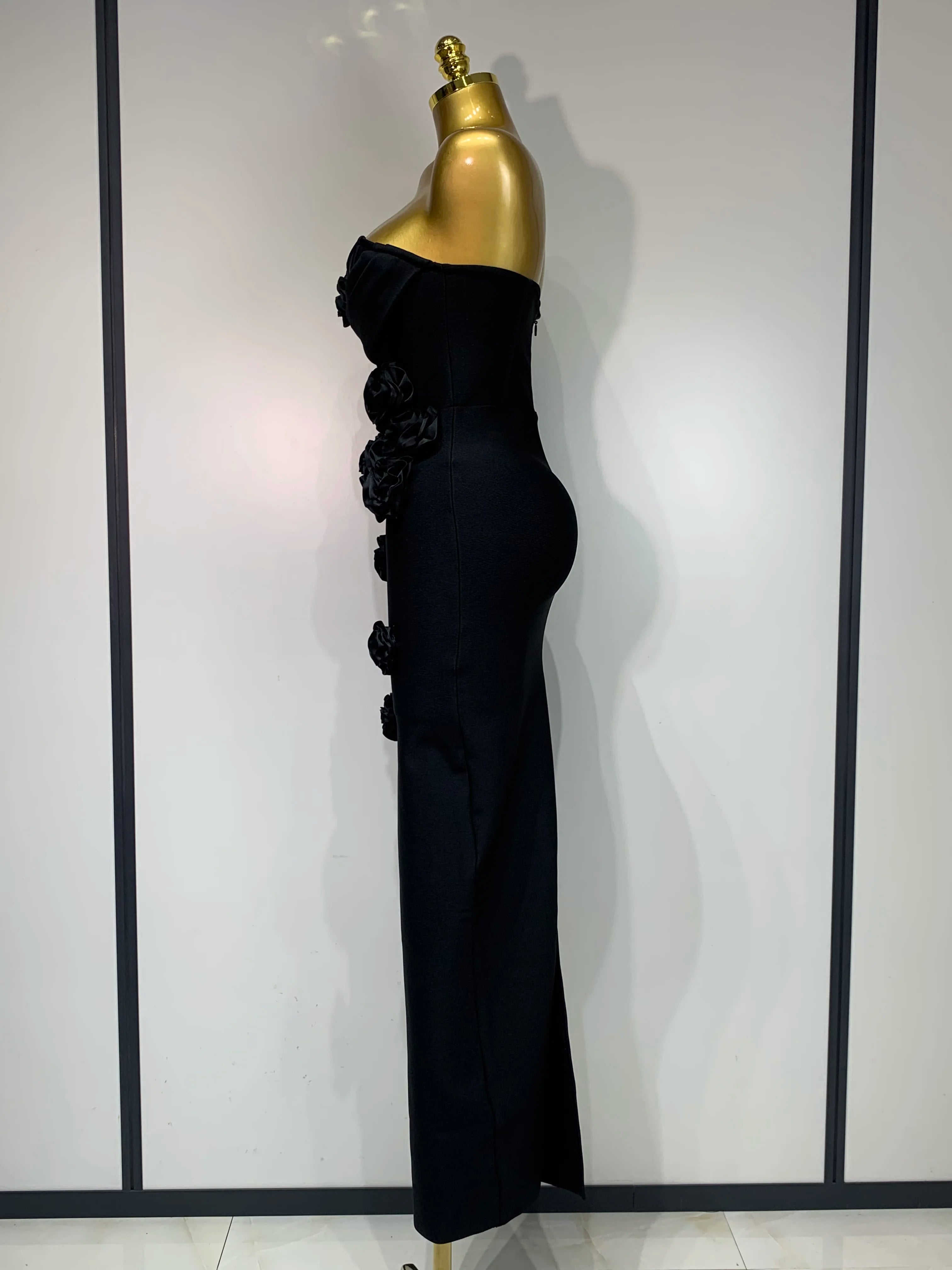 Women Sexy Strapless Florals Strapless Bodycon Bandage Dress Celebrity Elegant Festival Celebrate Evening Party Birthday Dresses