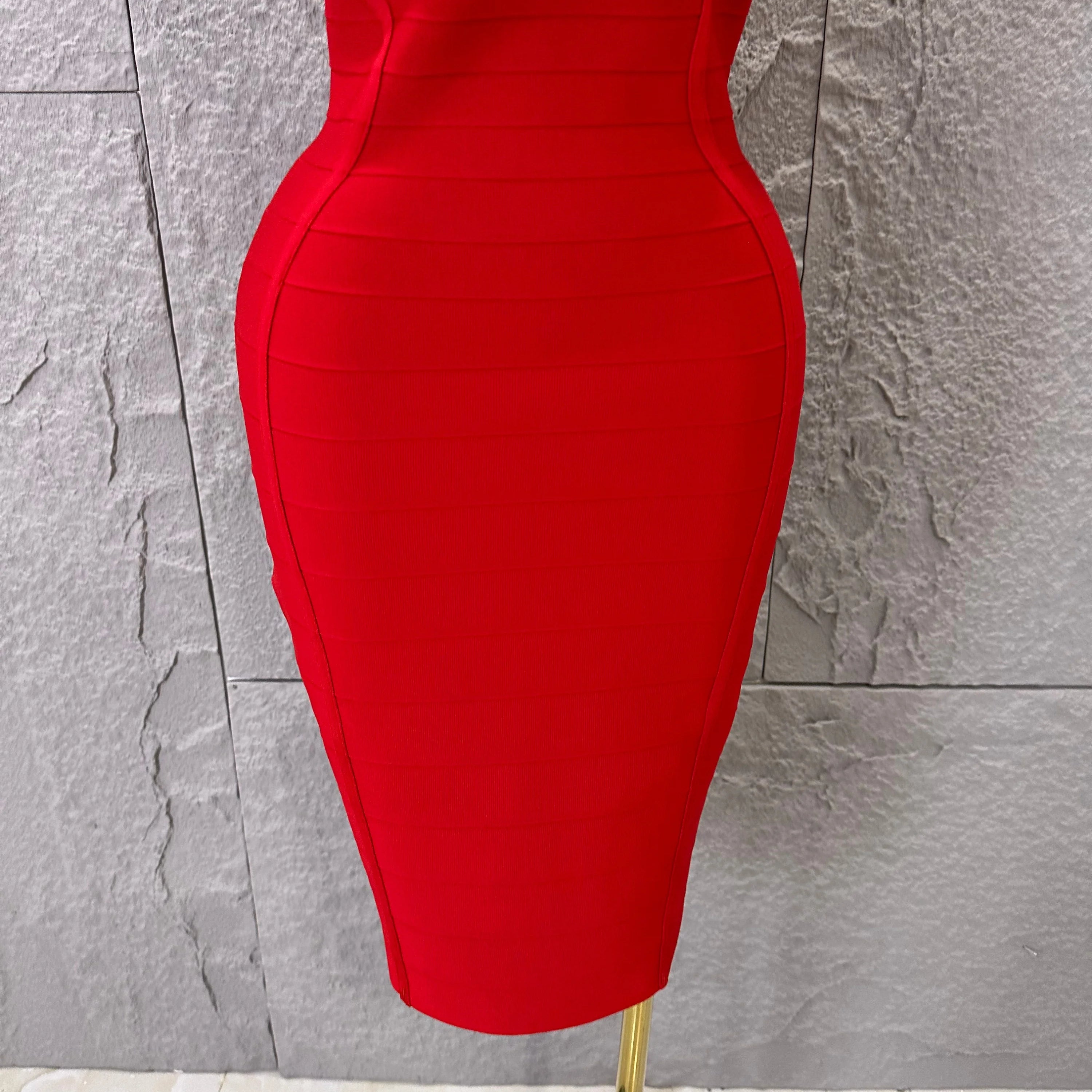 Elegant Red Halter Neck Mini Dress Women Sexy Criss Cross Strap Bandage Form-Fitting Outfit Cocktail Party Costume