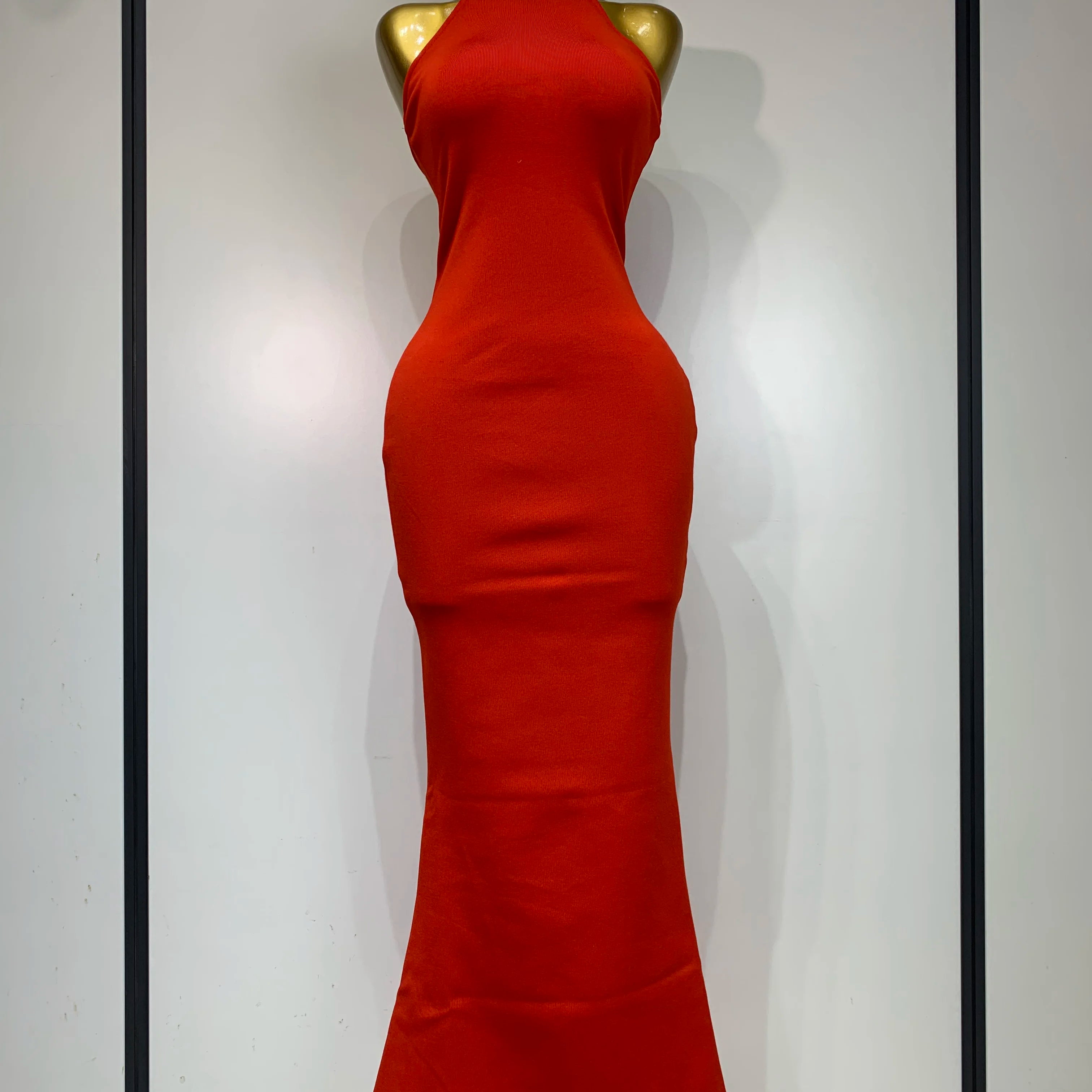 Luxury Birthday Bandage Dress Women 2025 Elegant Red Halter Backless Celebrity Evening Party Wedding Gowns Club Gala Dresses Red