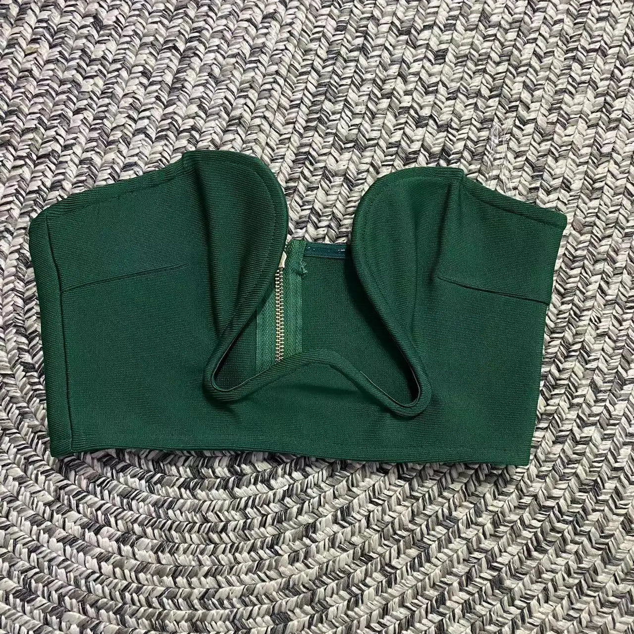 New Summer Black White Fashion Off the Shoulder Tops Sexy Bandage Strapless Short Tops Tank High Quality green