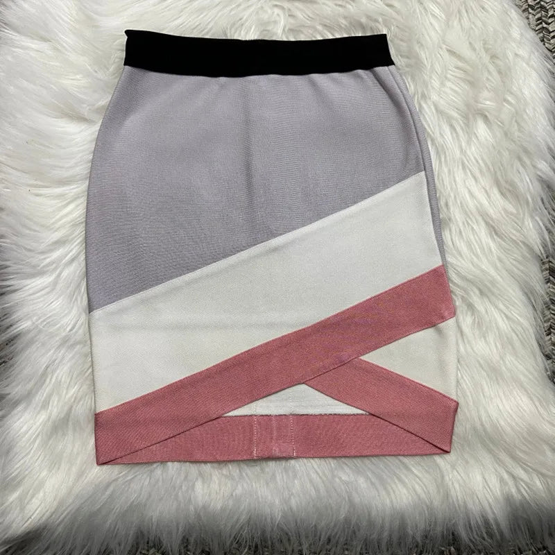 Ladies Rayon Black Thick Rayon Pencil Bandage Skirt Cute Mini Skirt Mixed Color