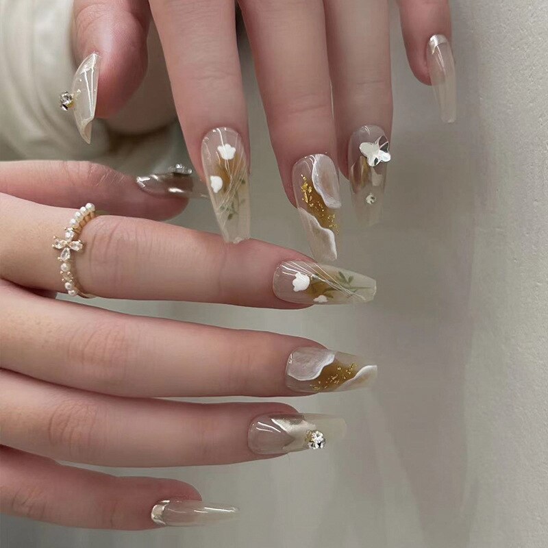 super cool fake nail silver false nail sharp press on nail red black spider special-shaped Punk Artificial Nail Salon Manicure HY419