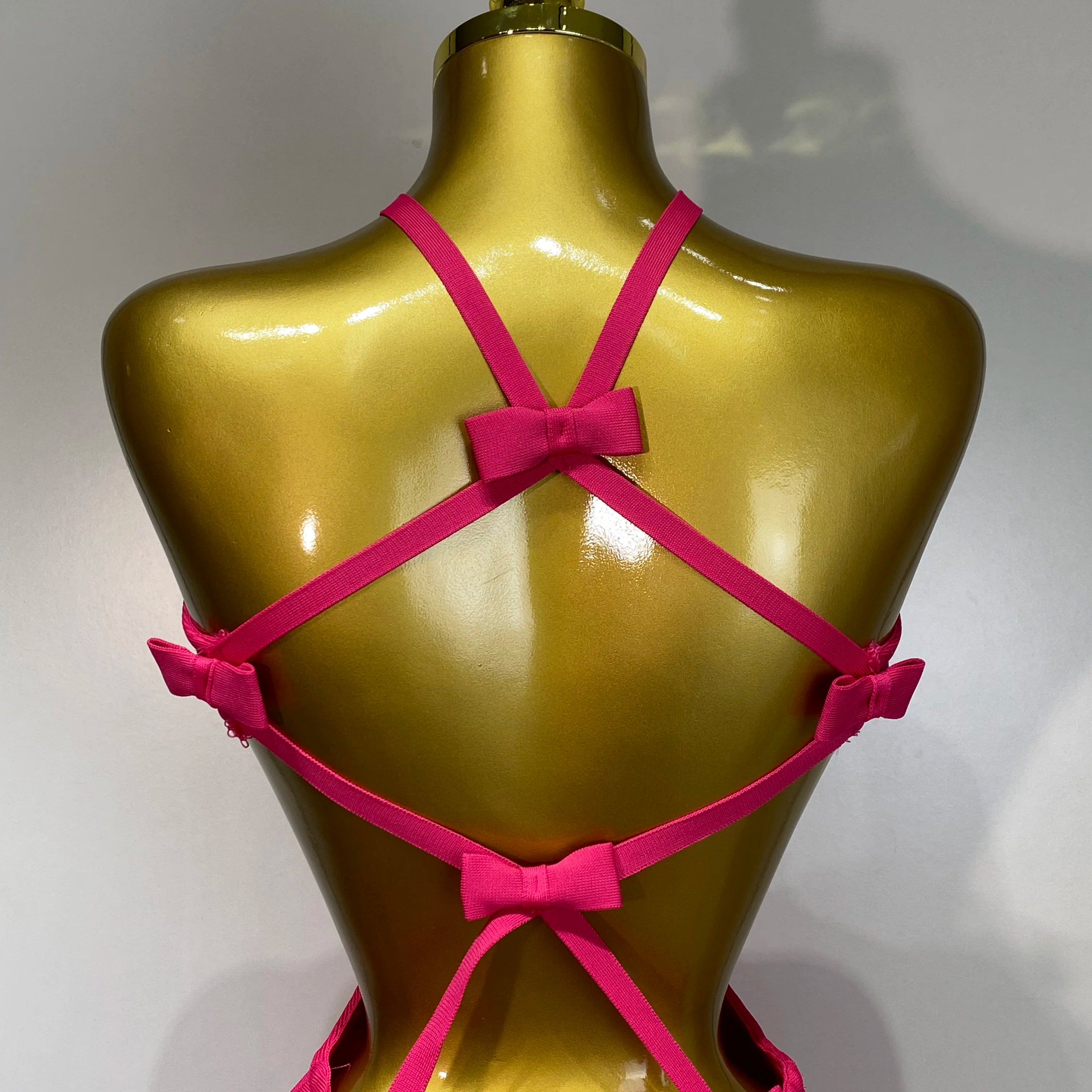 Women Luxury Sexy Backless Cut Out Bow Tie Mini Bodycon Bandage Dress 2025 Celebirty Elegant Evening Party Birthday Dresses