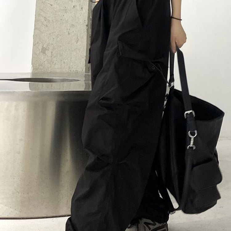 Zoki Streetwear Hip Hop Cargo Pants Women Fashion Pockets Oversize Loose Trousers Summer Bf Korean High Waist Wide Leg Pants New