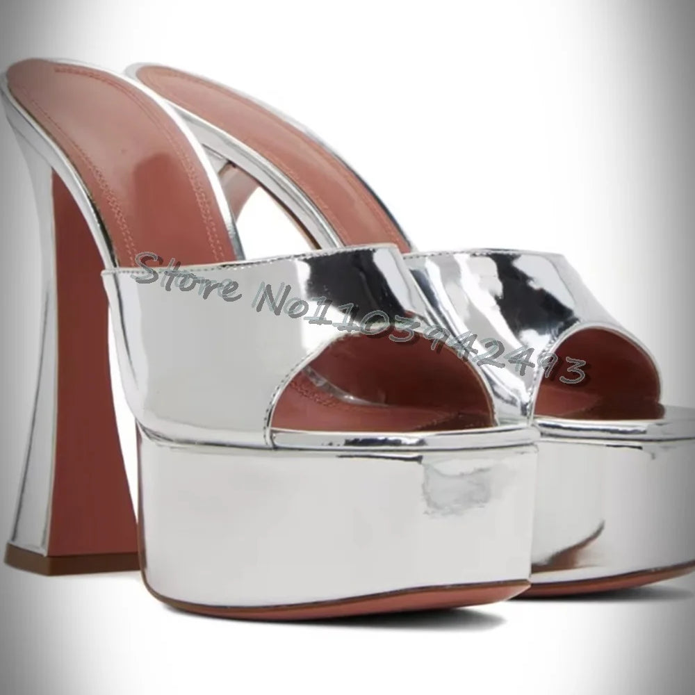 Black Velvet Platform Sandals Square Chunky Heels Women's High Heel Shoes for Party Wedding Female Dress Shoe Platform Sandals w silver