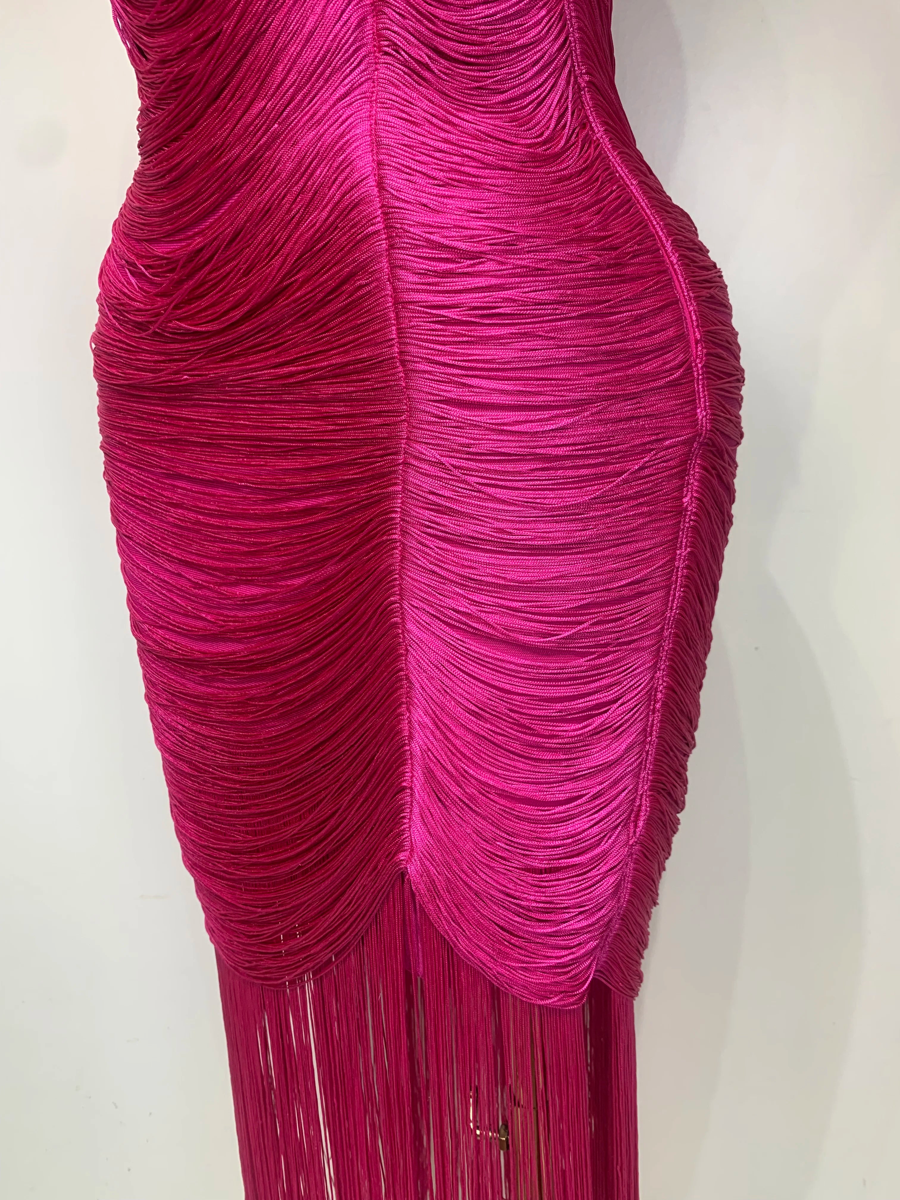 Women Sexy Backless Tassel Bodycon Bandage Dresses Celebrity Elegant Evening Party Nightclub Luxury Birthday Party Outfit ﻿