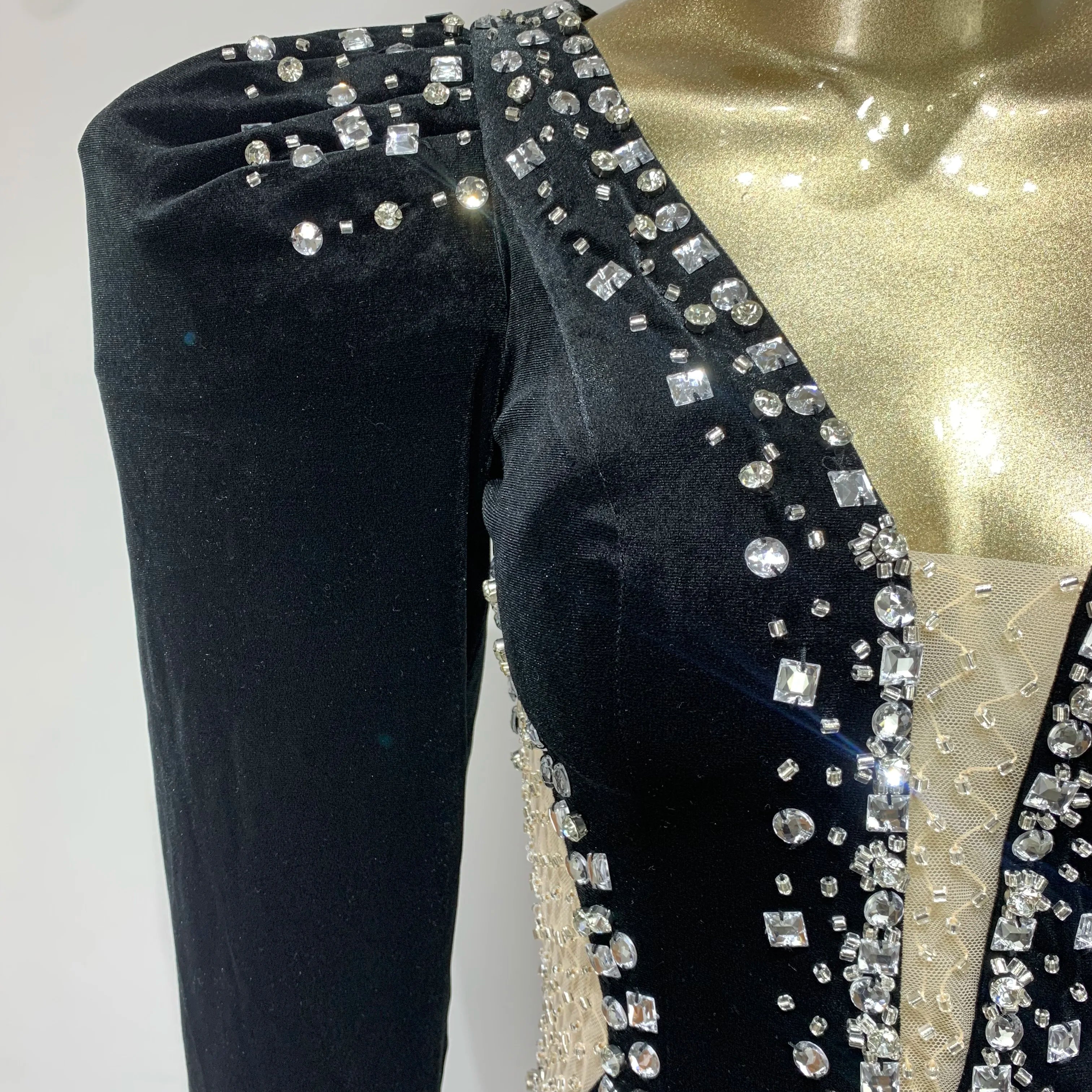 Women Winter Sexy One Shoulder Long Sleeve Beading Diamonds Maxi Long Gowns Dress Elegant Celebrity Evening Party Club Dress