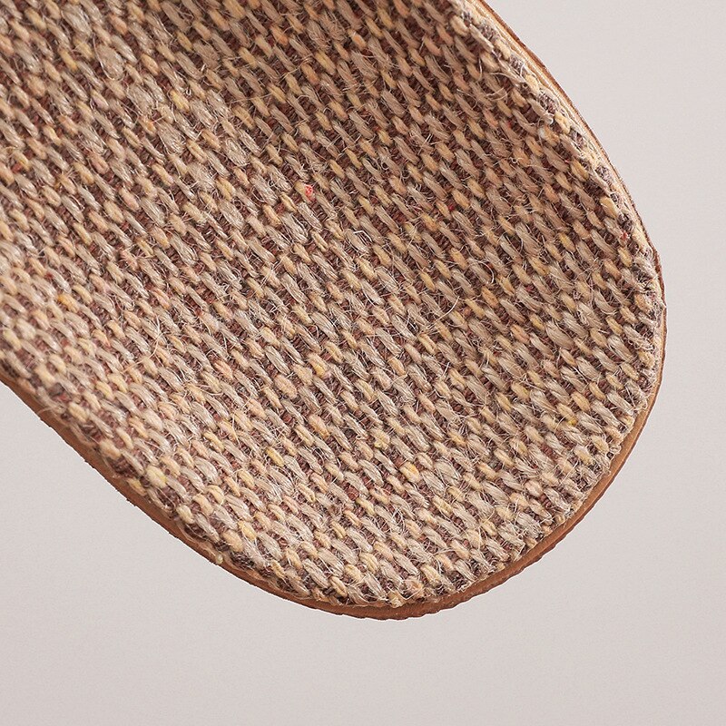 Summer Natural Flax Slippers 2022 Women Sandals Comfortable Non-slip Ladies Home Cross-tied Casual Indoor Shoes Multicolor