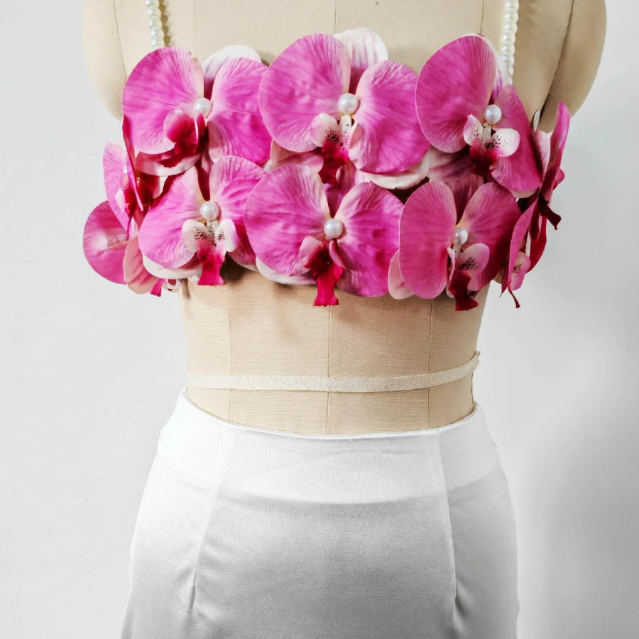 Hit Color Spliced Applique Two Piece Sets for Women Square Neck Sleeveless Vest High Waist Skirt Elegant Set Femlae