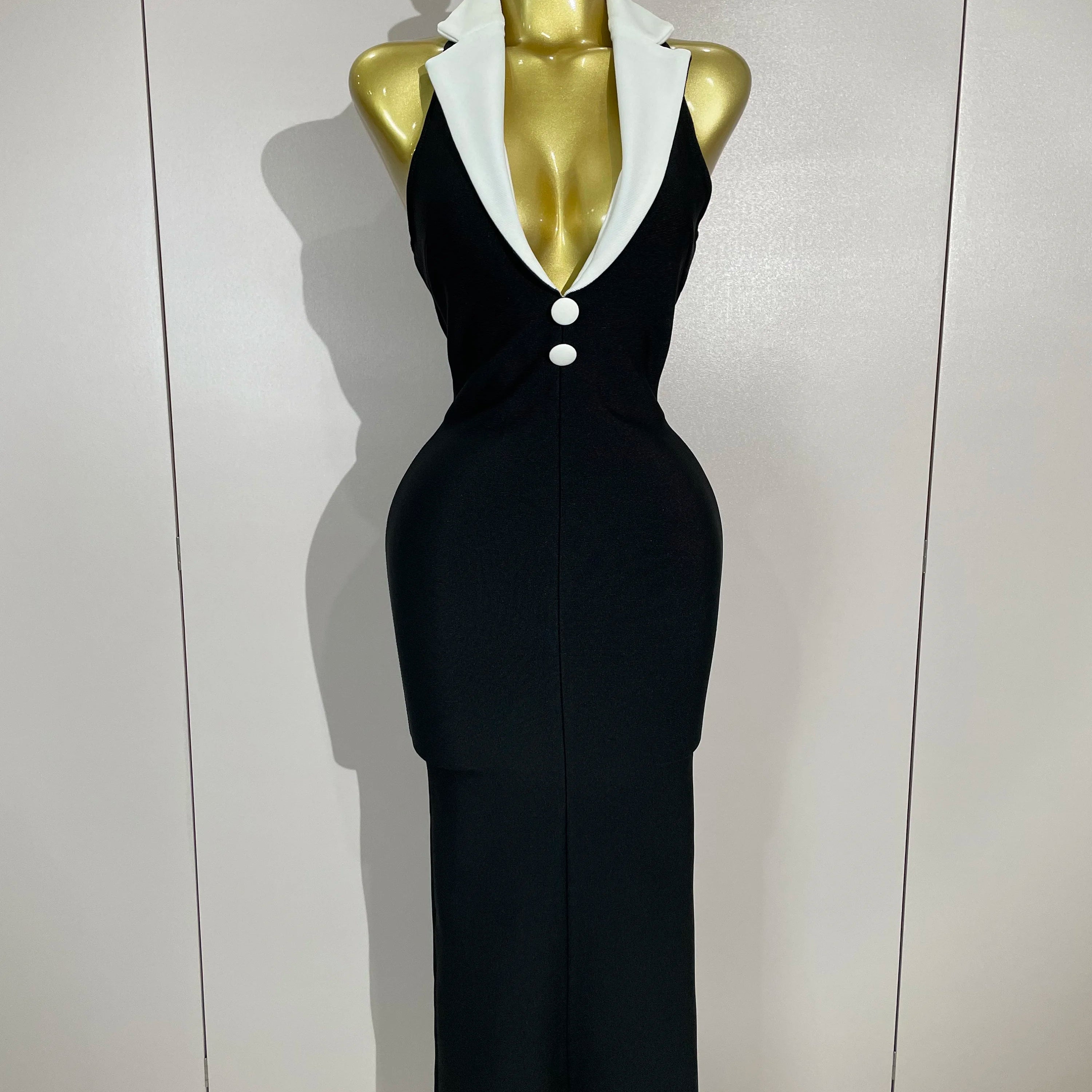 Women Sexy Halter Backless Sleeveless Bodycon Maxi Dress Celebrity Elegant Gown Club Birthday Evening Party Wedding Dresses black