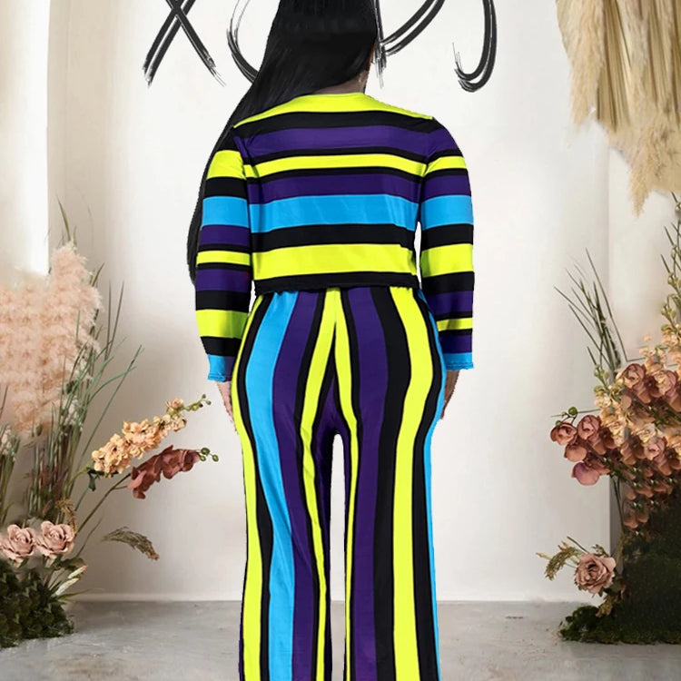 Curvy Woman Clothes Plus Size Autumn 2 Piece Outfit Set Elegant Pants and Blouse Set Ladies Casual Outfits