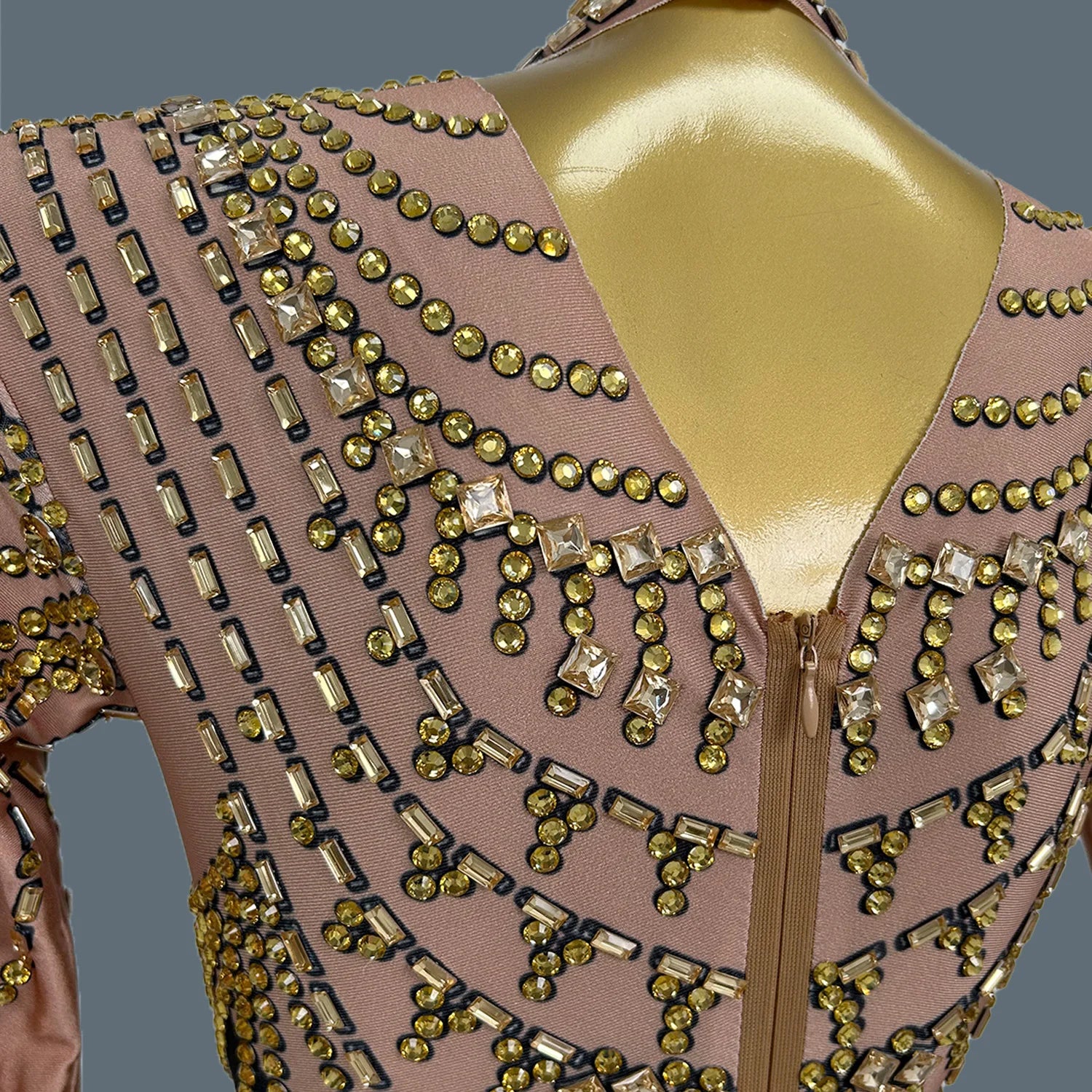 Elegant Gold Crystal Velvet Birthday Wedding Party Dress Ladies Trailing Ball Evening Gown Women Prom Mermaid Dresses Sirongqun