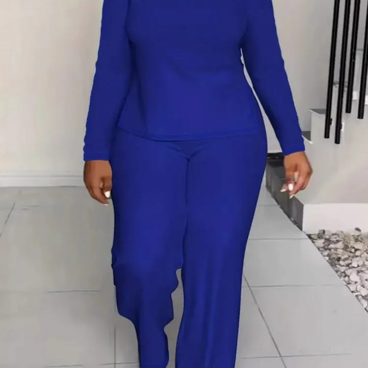2 Piece Women Sets 2025 New Arrival Plus Size Spring Autumn Matching Sets Top And Pants Suits Outfits Oversized Clothing