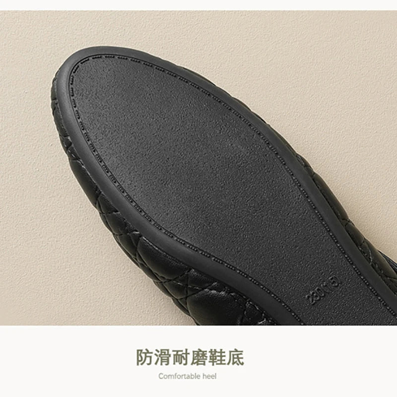 New spring women's outdoor shoes Round toe design Black Mary Jane shoes Ladies casual flat shoes Work shoes Boat shoes 41-43