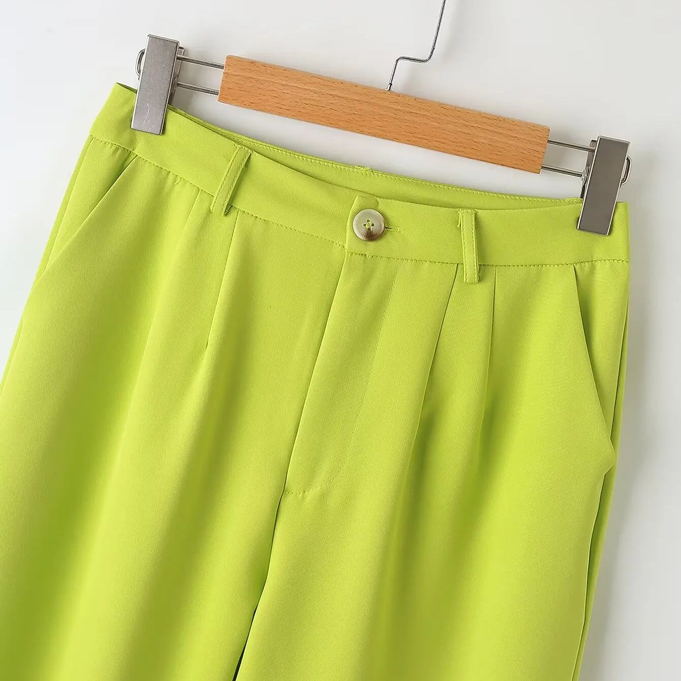 Women's Clothes Casual Green High Waist Loose Trousers Spring and Autumn Pants 2024