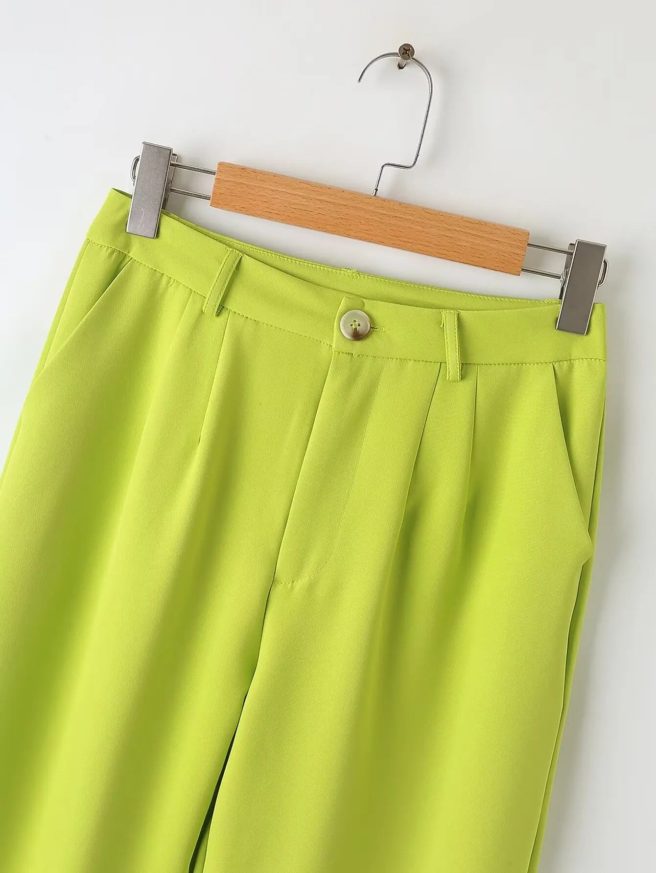 Women's Clothes Casual Green High Waist Loose Trousers Spring and Autumn Pants 2024