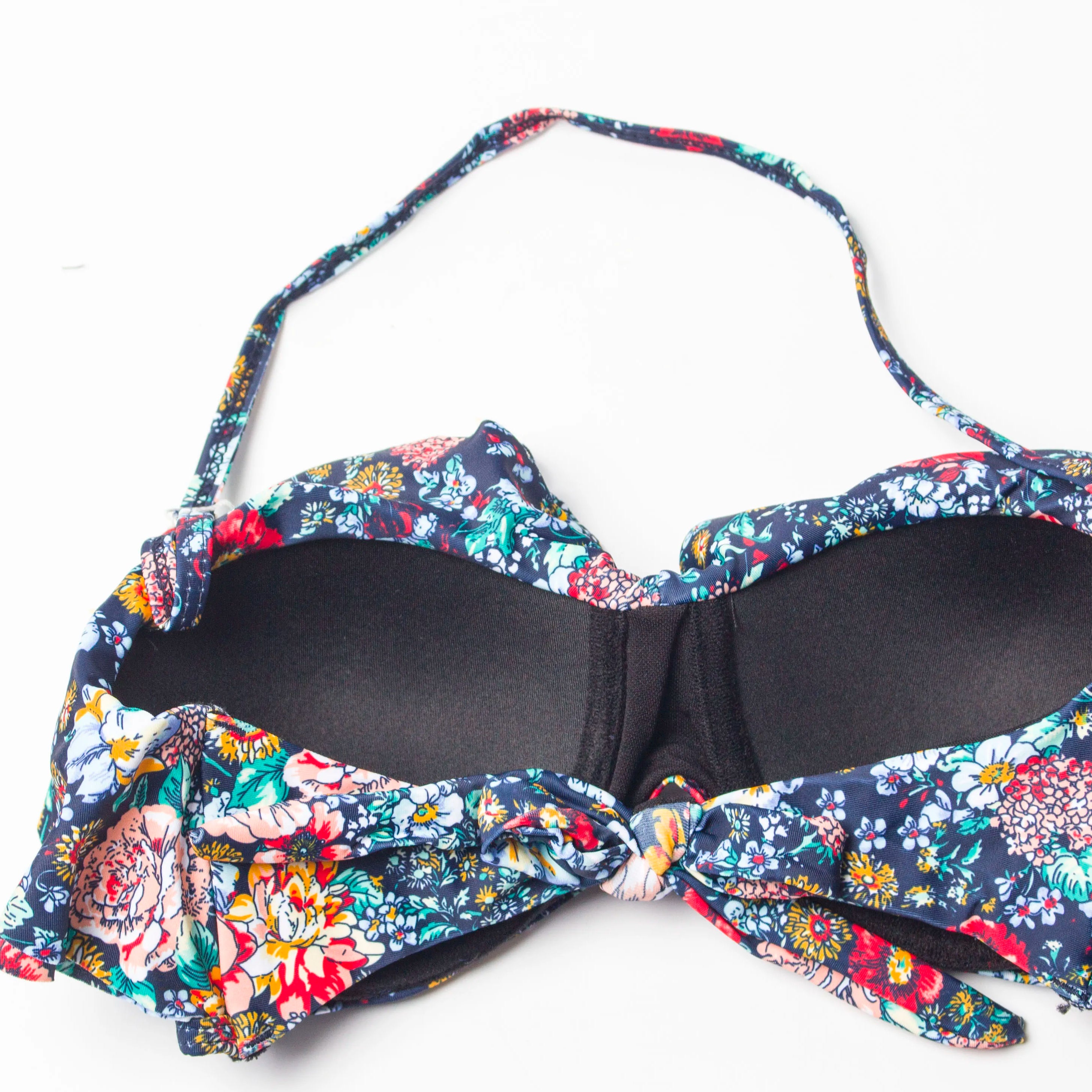 Falbala Print Bikinis Women Mujer Sexy Bandage Biquinis Halter Girls Push Up Swimsuit Swimwear Summer Beach Bathing Suit