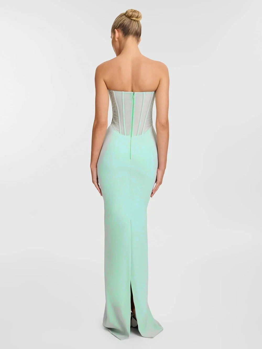 2025 Elegant Strapless Scarf Tight Long Dress For Women'S Sexy Backless Sleeveless Vestidos Celebrity Evening Party Gowns