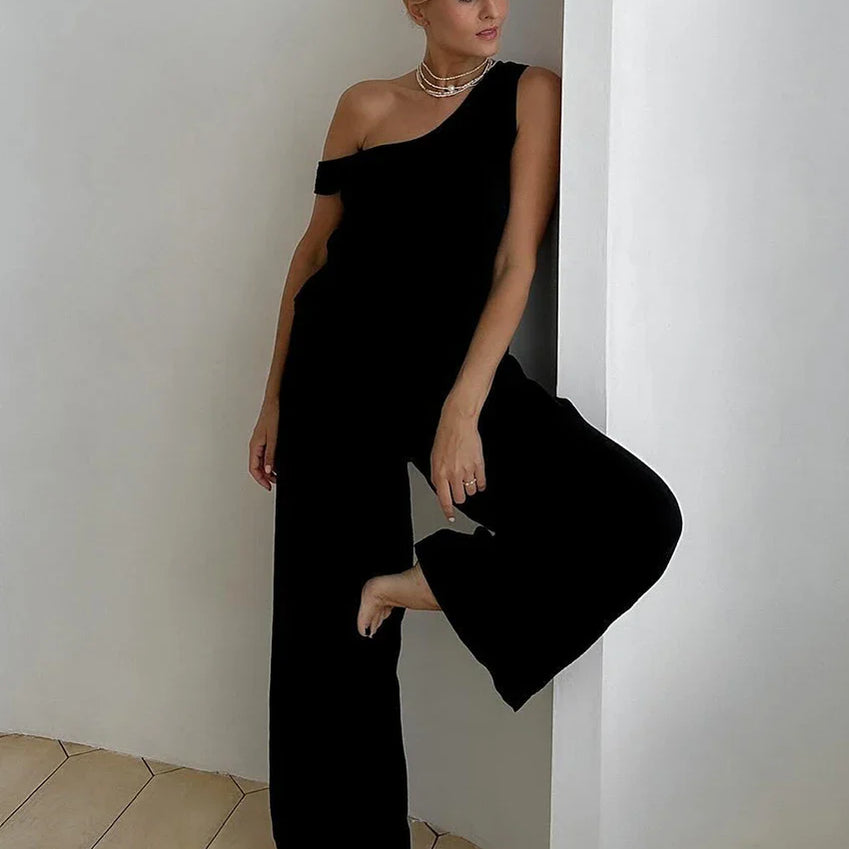 Clacive Casual Loose Beige Cotton 2 Piece Sets Women Outfit Fashion Sleeveless Tank Top With High Waist Wide Pants Set Homewear