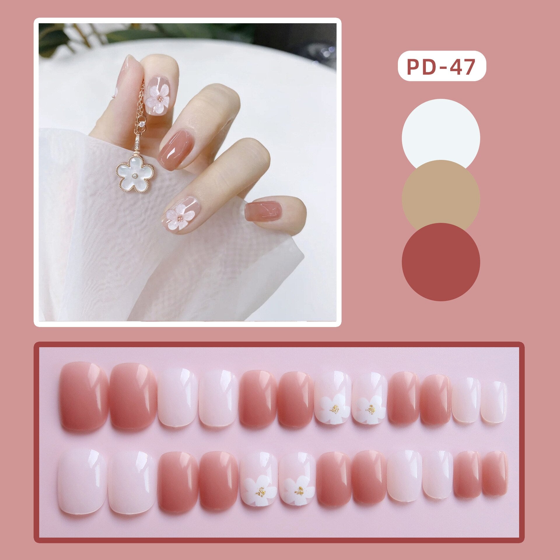 24pcs Lemon Short Wear Tips Nail False Patch Press on Nails Supplies for Professionals Artifical Fake Nails Faux Ongles Uñas PD-47-Fake Nails Art