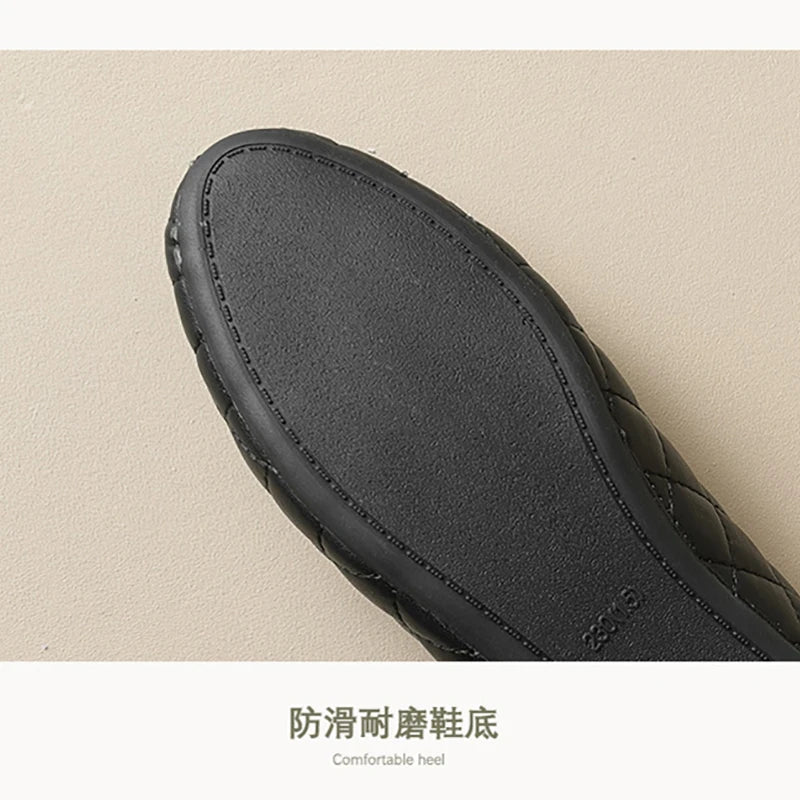 New spring women's outdoor shoes Round toe design Black Mary Jane shoes Ladies casual flat shoes Work shoes Boat shoes 41-43