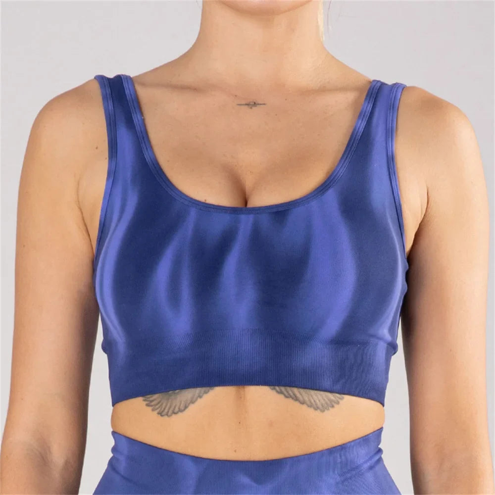 Fashion Aurora Print Seamless Gym Scrunch Shorts Set Push Up Women Sportswear Yoga Wear Training Suit for Fitness Sport Outfit Bra 5