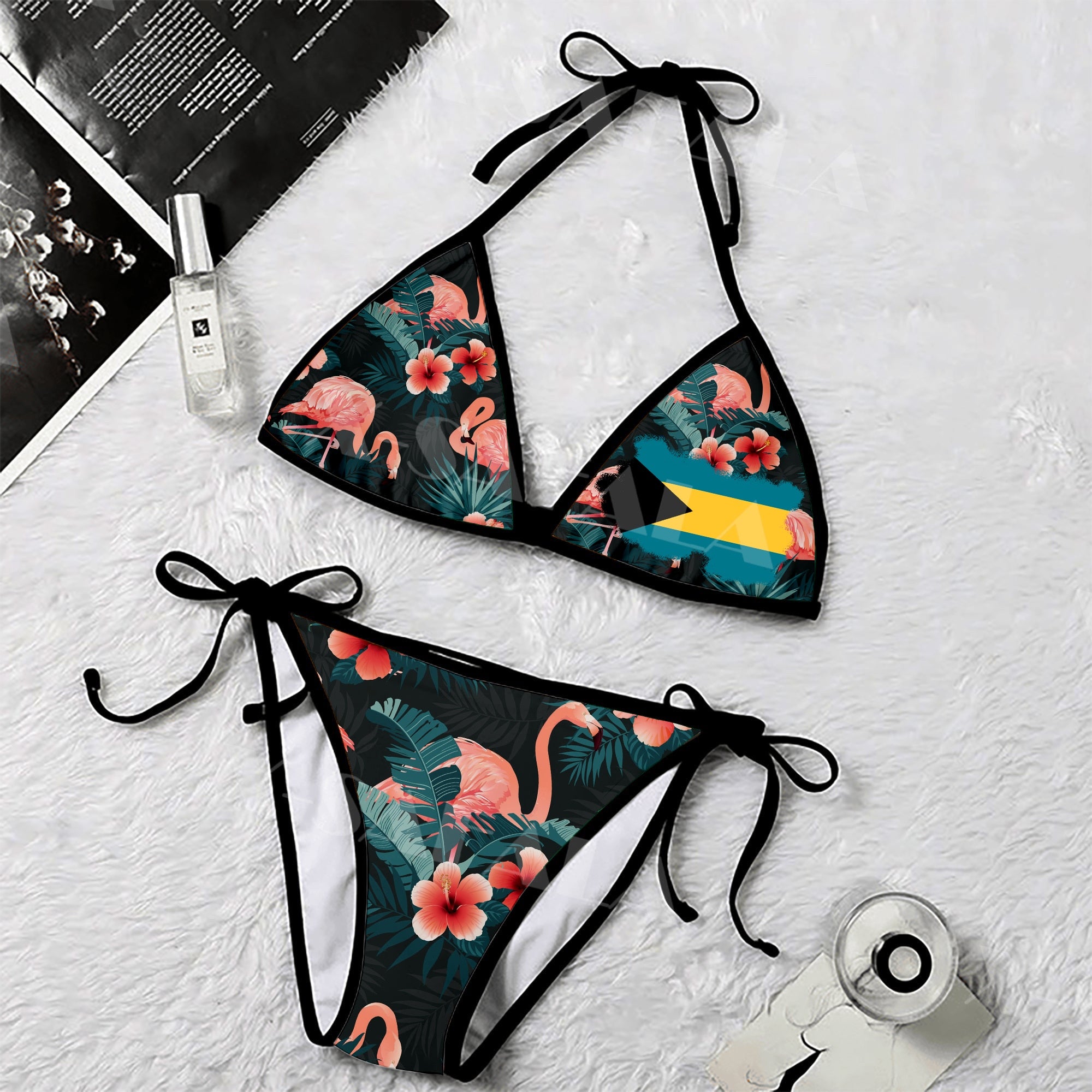 The West Indies Beautiful Bahamas Flag 3D Print Women Micro Bikini Set Summer Beachwear Sexy Beach Bathing Suits WE17