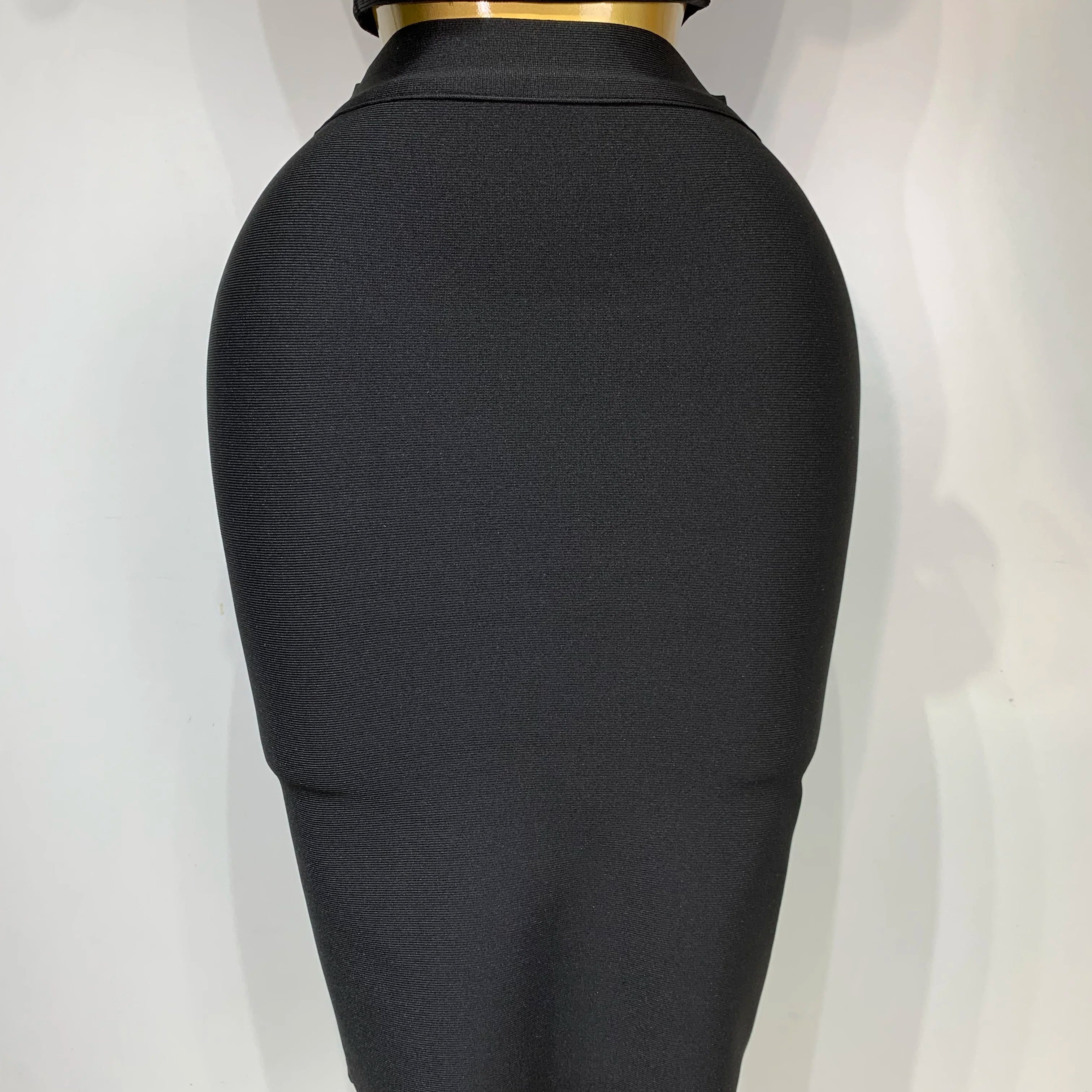 2025 Women 3D Flower Black Bodycon Bandage Two Piece Set Designer High Waist Evening Party Club Birthday Skirt Set