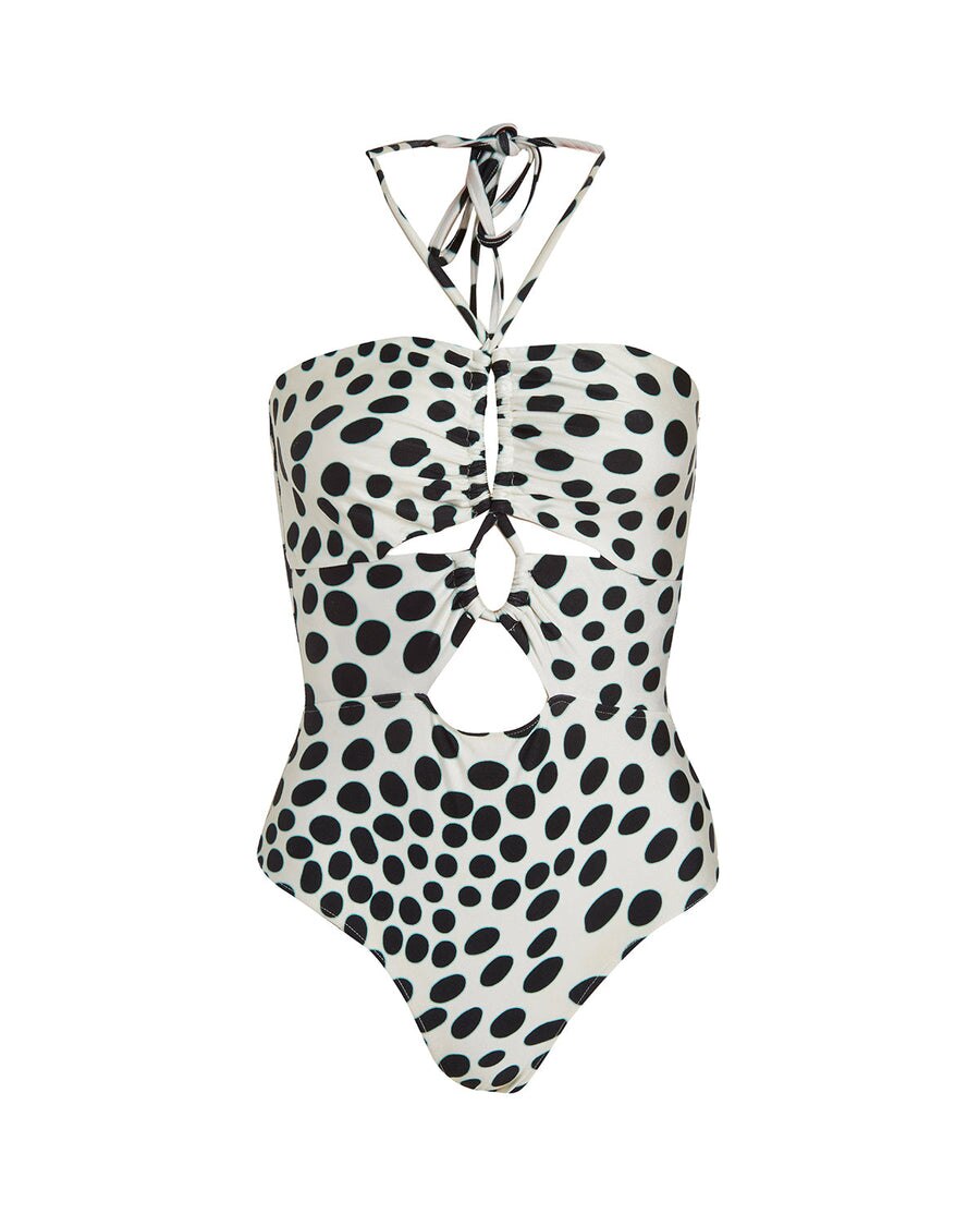 Women's Cutout Bikini - Swimming Suit Bandage Dots Fashion Lace-up One Piece Swimsuit Backless Tight Stripe Summer Beachwear Only One Piece