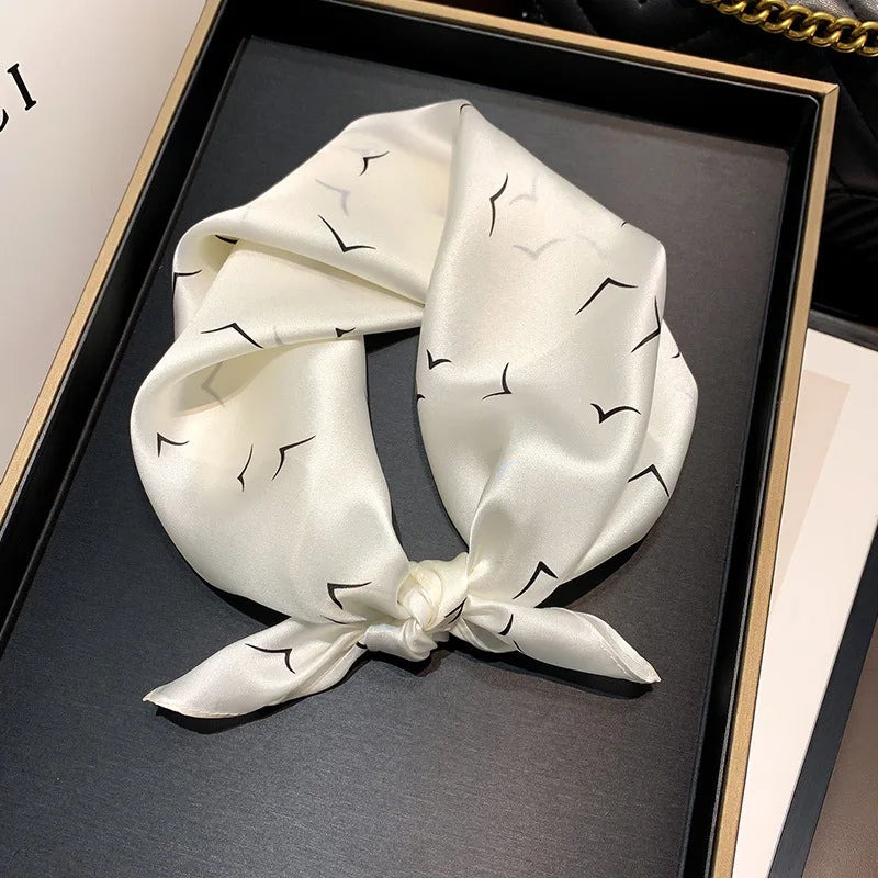 53cm Pure Silk Scarf Women Square Scarves Foulard Hairbands Lady Luxury Designer Female Bandana Neck Kerchief Ties Bandana Hijab 53cm Silk Scarf 13 53X53CM