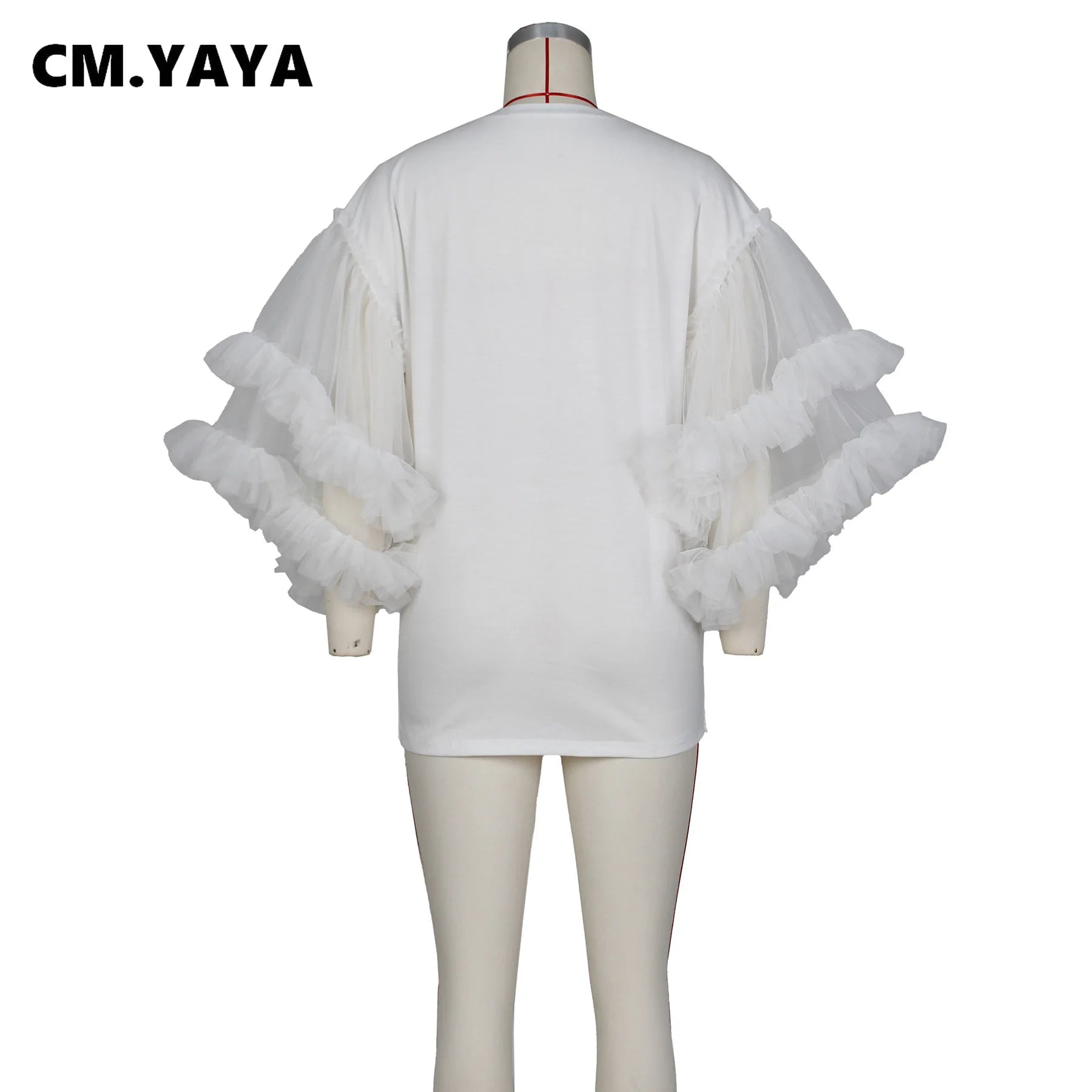 Women Mesh Ruffles Flare Long Sleeve Patchwork O-neck T-shirt Style Dress 2023 Street Fashion Vestidos Evening Dresses