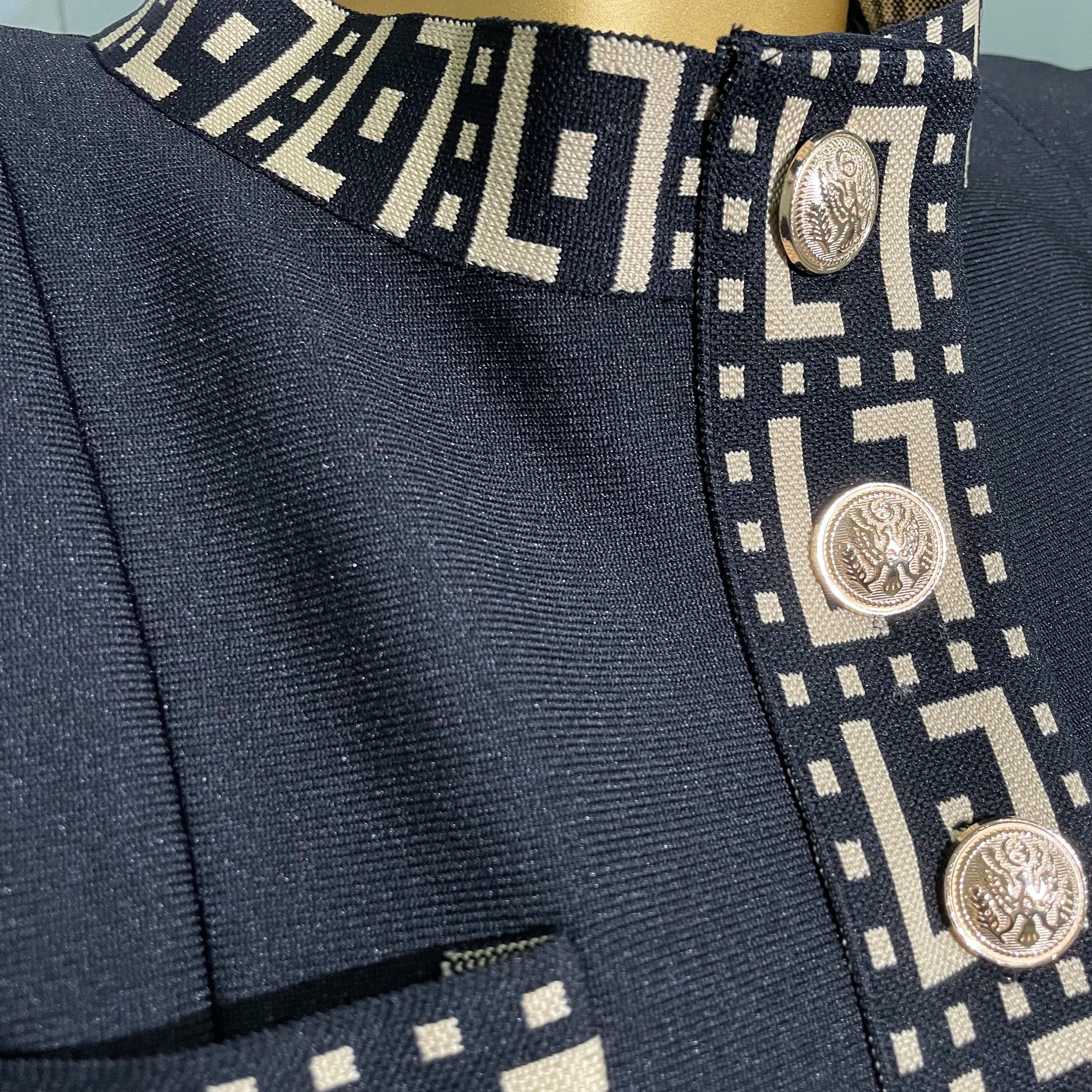 2025New Trendy Black Long Sleeves Two Pieces Bandage Set Button Top Short Skirt Suit Evening Party Women's Outfit Nightclub Wear