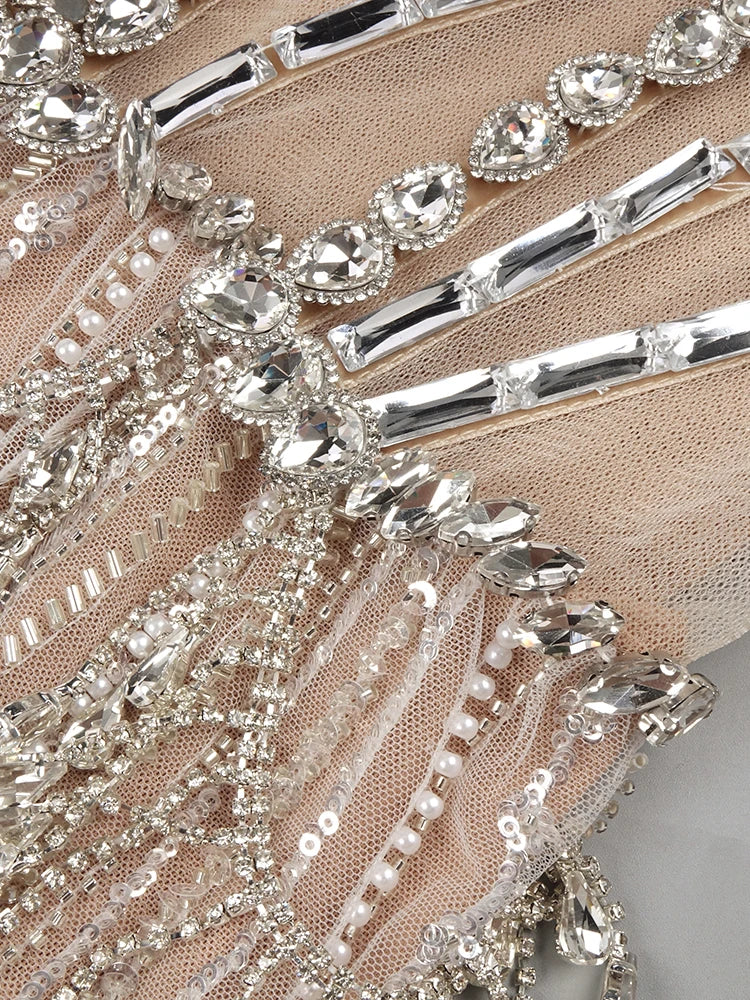 Glamorous Silver Sequin Spaghetti Strap Maxi Dress Gown with Cut-Out Detail and High Slit for Red-Carpet Galas