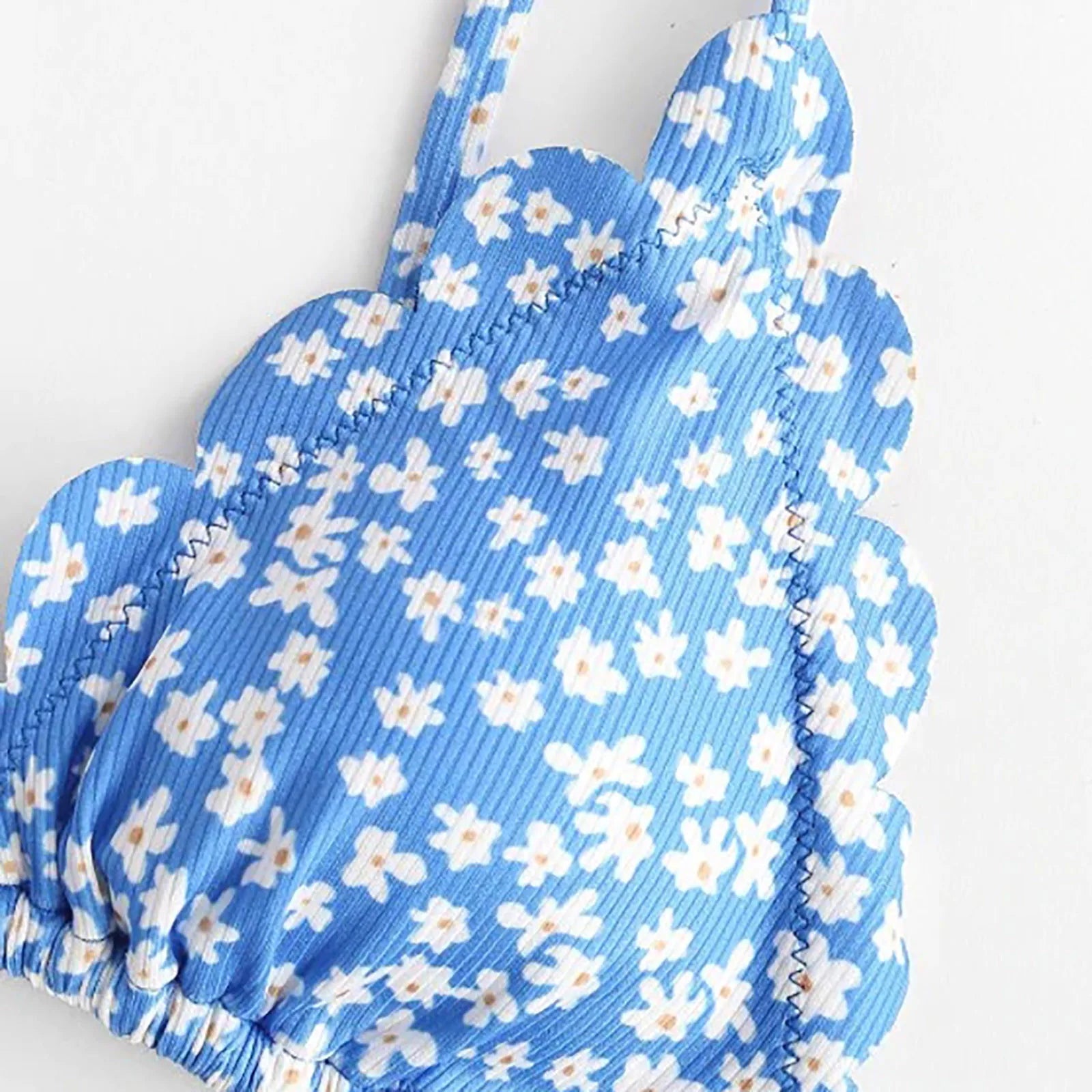 Bikini Women Y2k Two Piece Floral Print Swimsuit Trendy Suspender Lace Up Bikini Swimwear Summer Hawaiian Bathing Suit